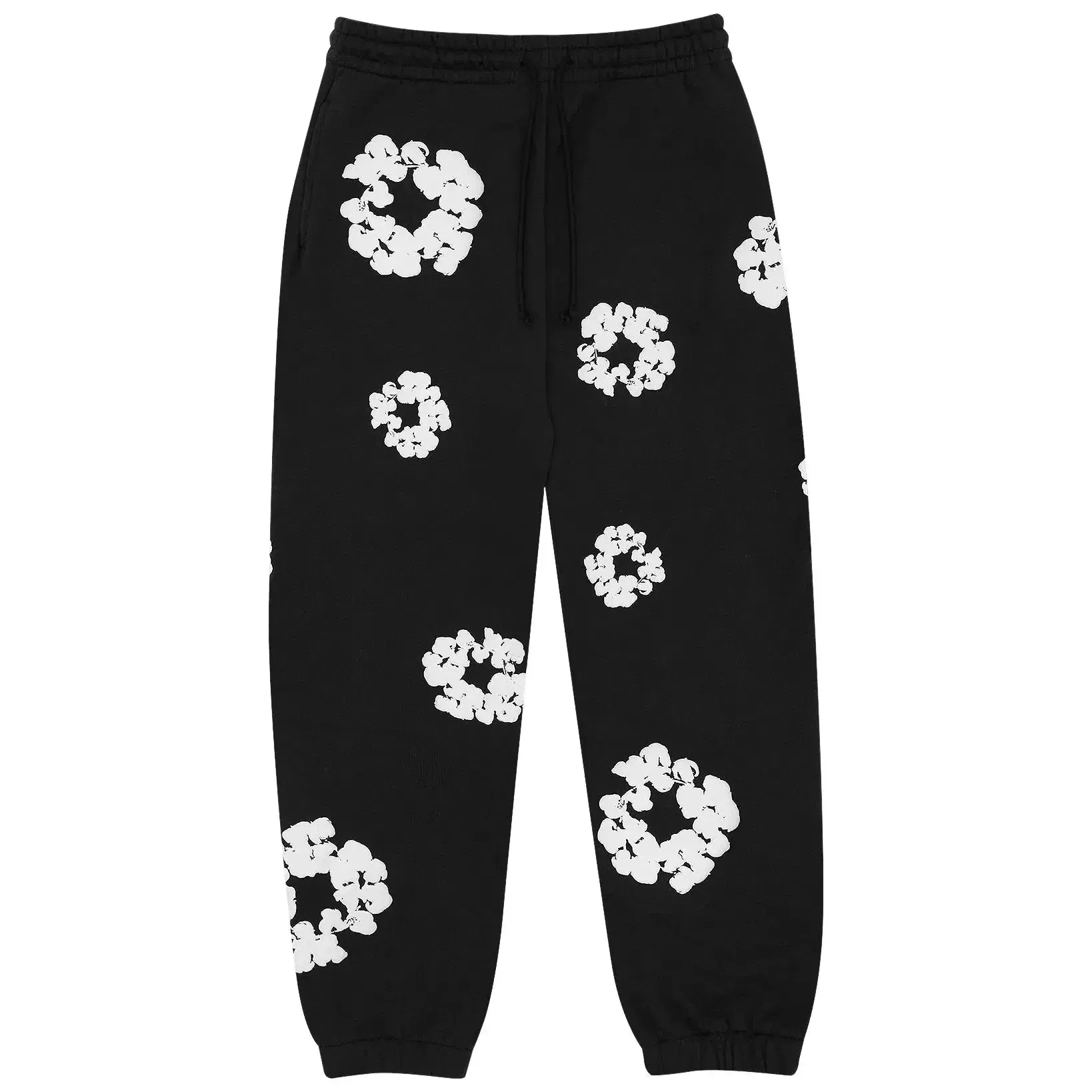Denim Tears Cotton Wreath Sweatpants 'Black White'