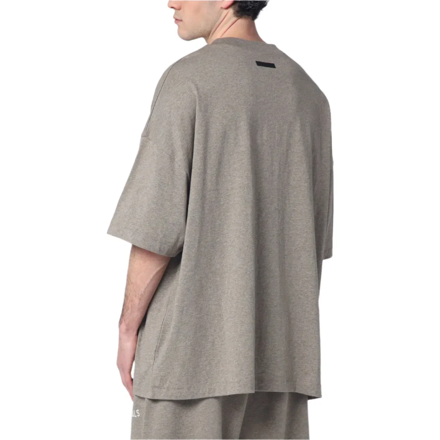 Fear Of God Essentials University Logo T-Shirt 'Heather Oatmeal'