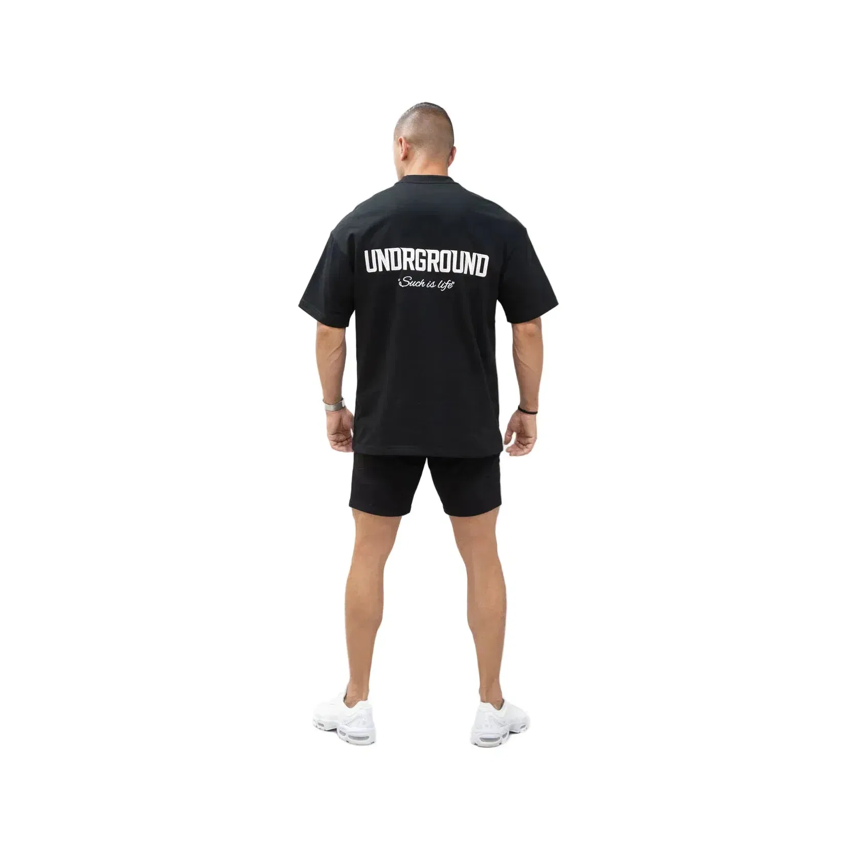 Undrground Such Is Life Relaxed Fit T-Shirt 'Black Pink'