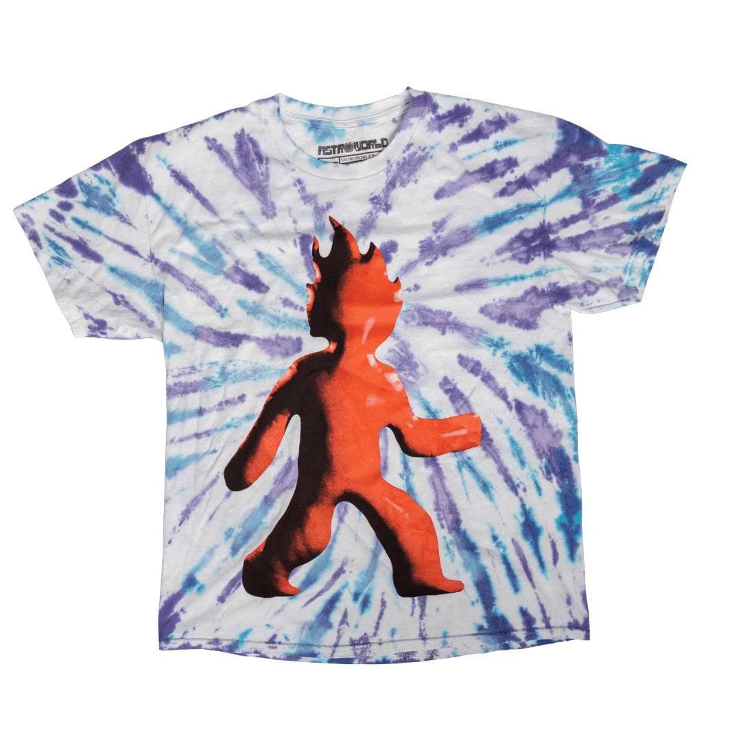Travis Scott Astroworld Flame Guy Tie Dye tee