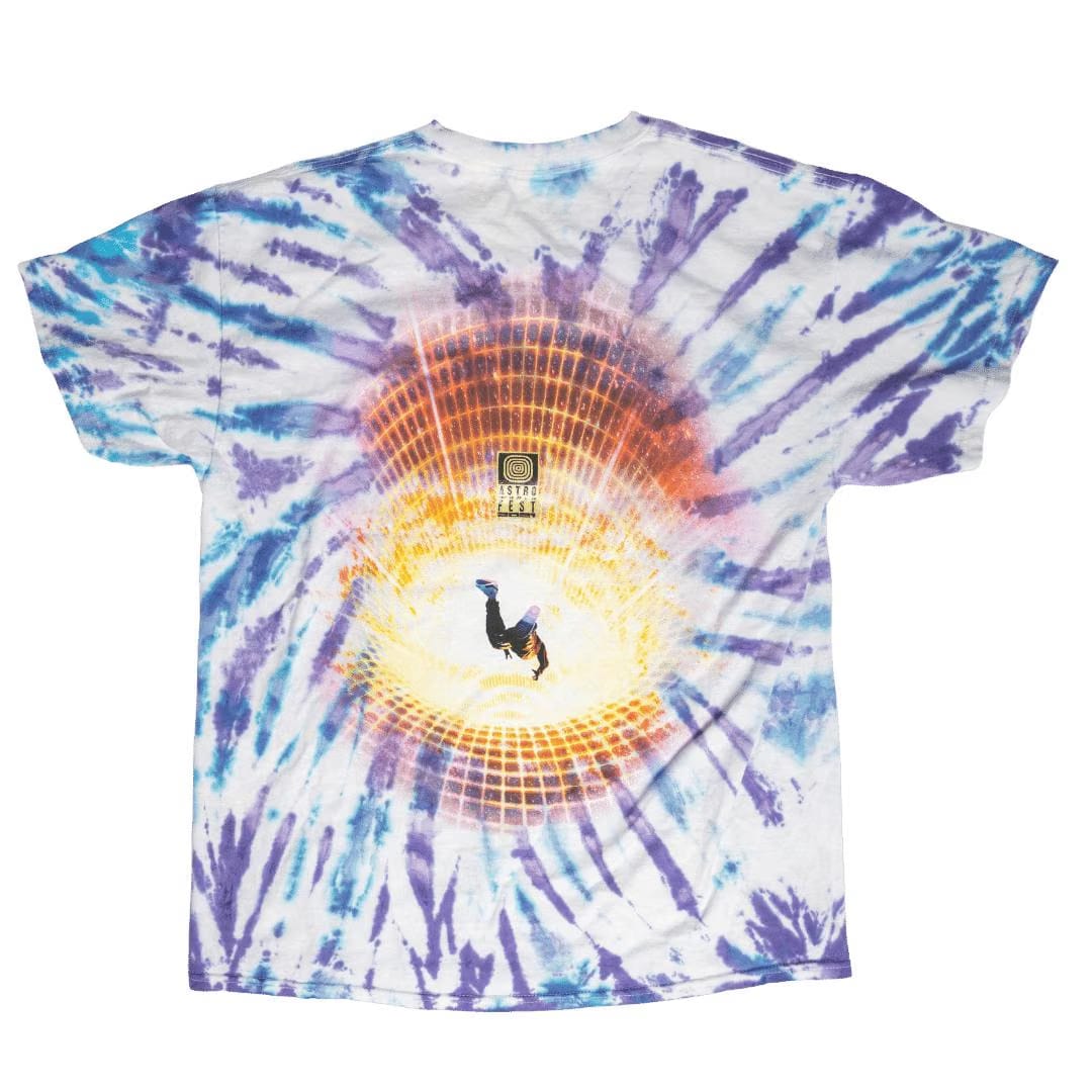 Travis Scott Astroworld Flame Guy Tie Dye tee