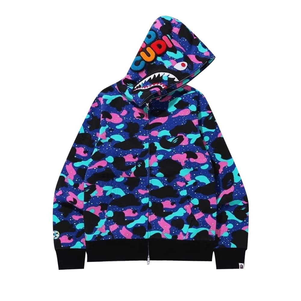 Bape x Kid Cudi Shark Full Zip Hoodie