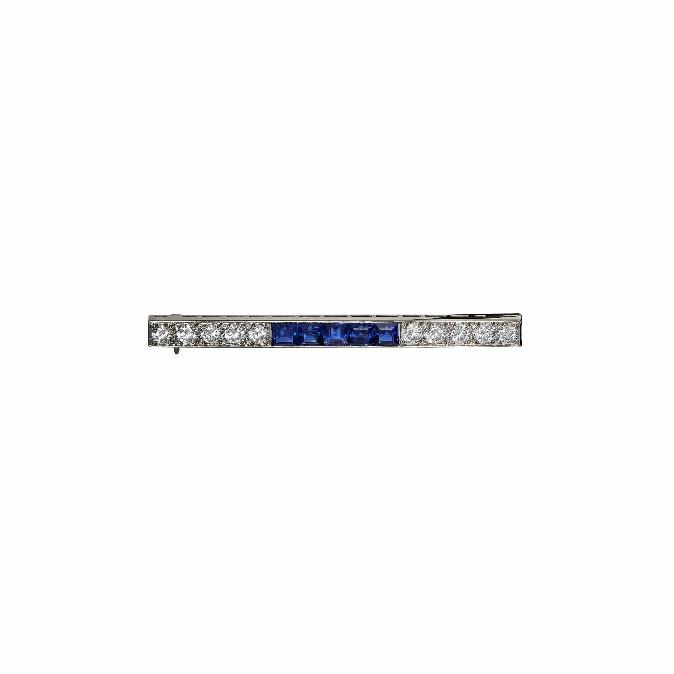 Jewels Aficionado Diamond and Sapphire Antique Lapel Pin
