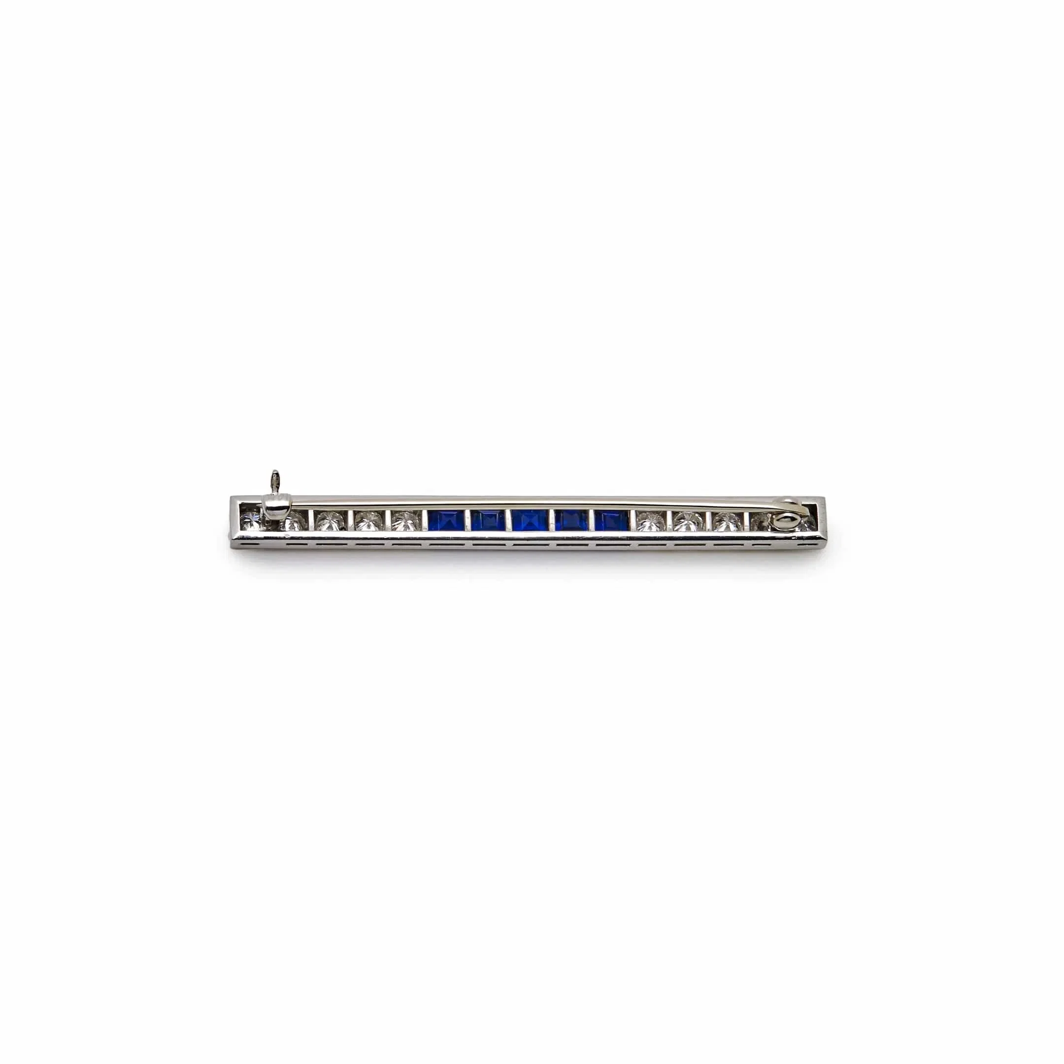 Jewels Aficionado Diamond and Sapphire Antique Lapel Pin