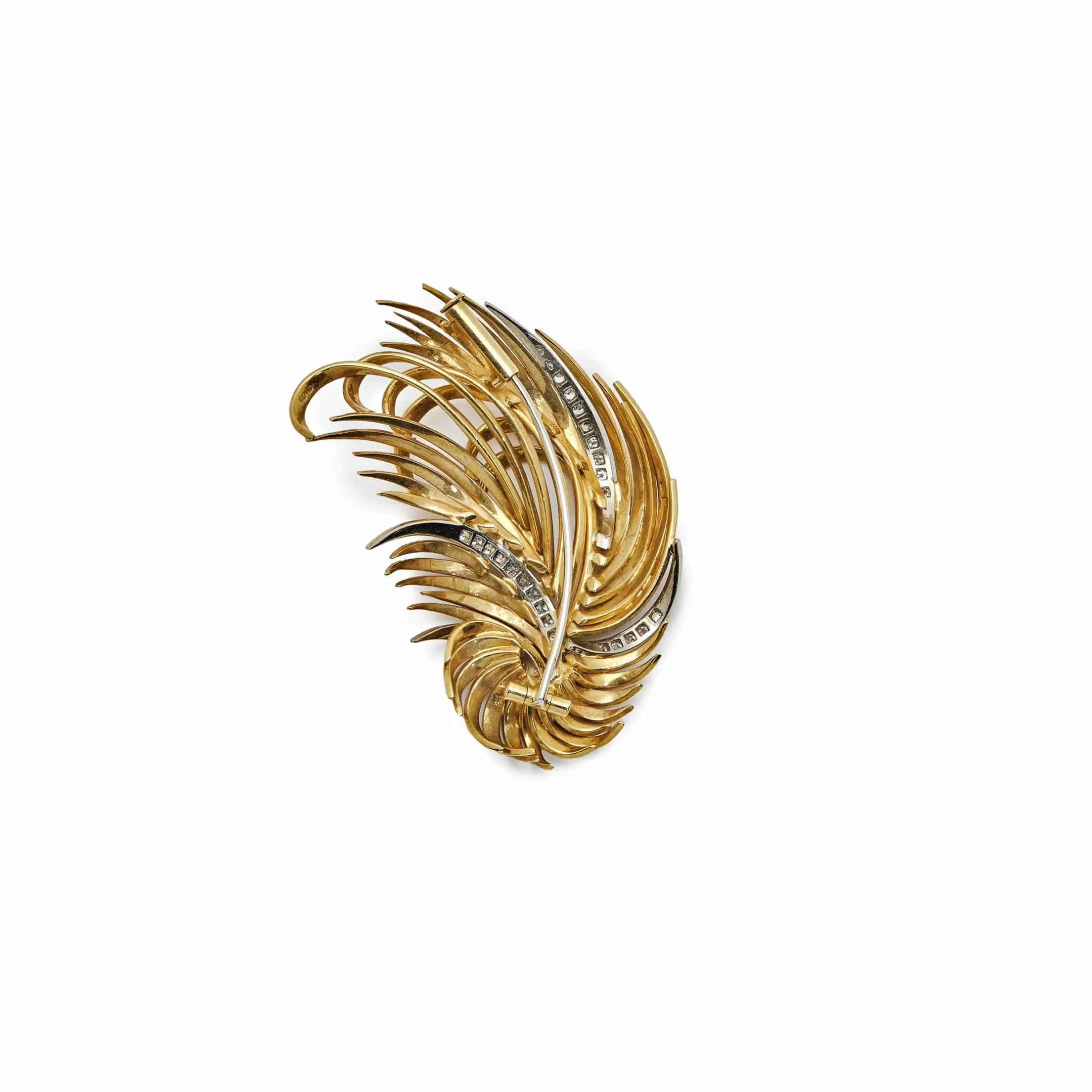Jewels Aficionado Golden Feather Vintage Brooch