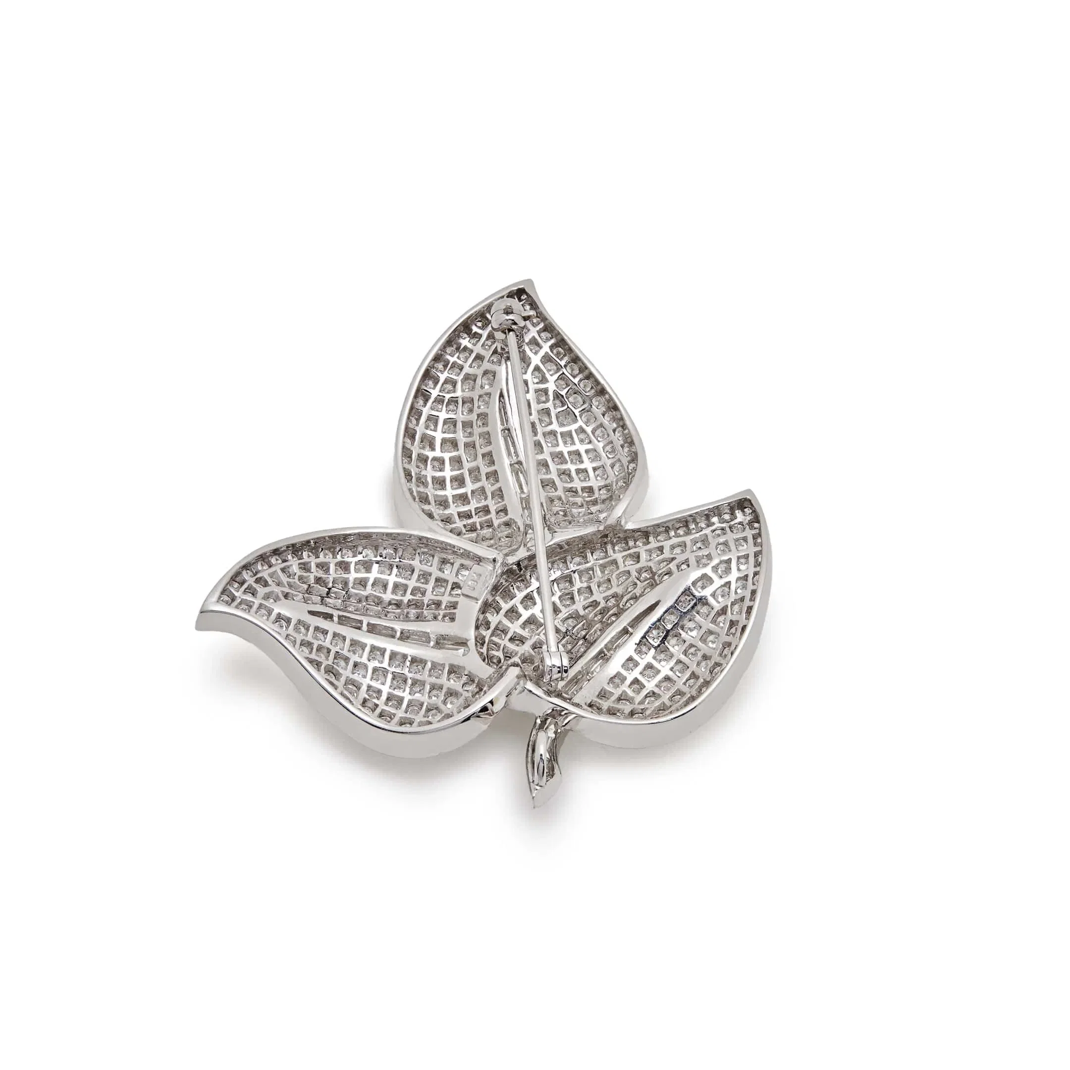 Jewels Aficionado Diamond Leaf Vintage Brooch