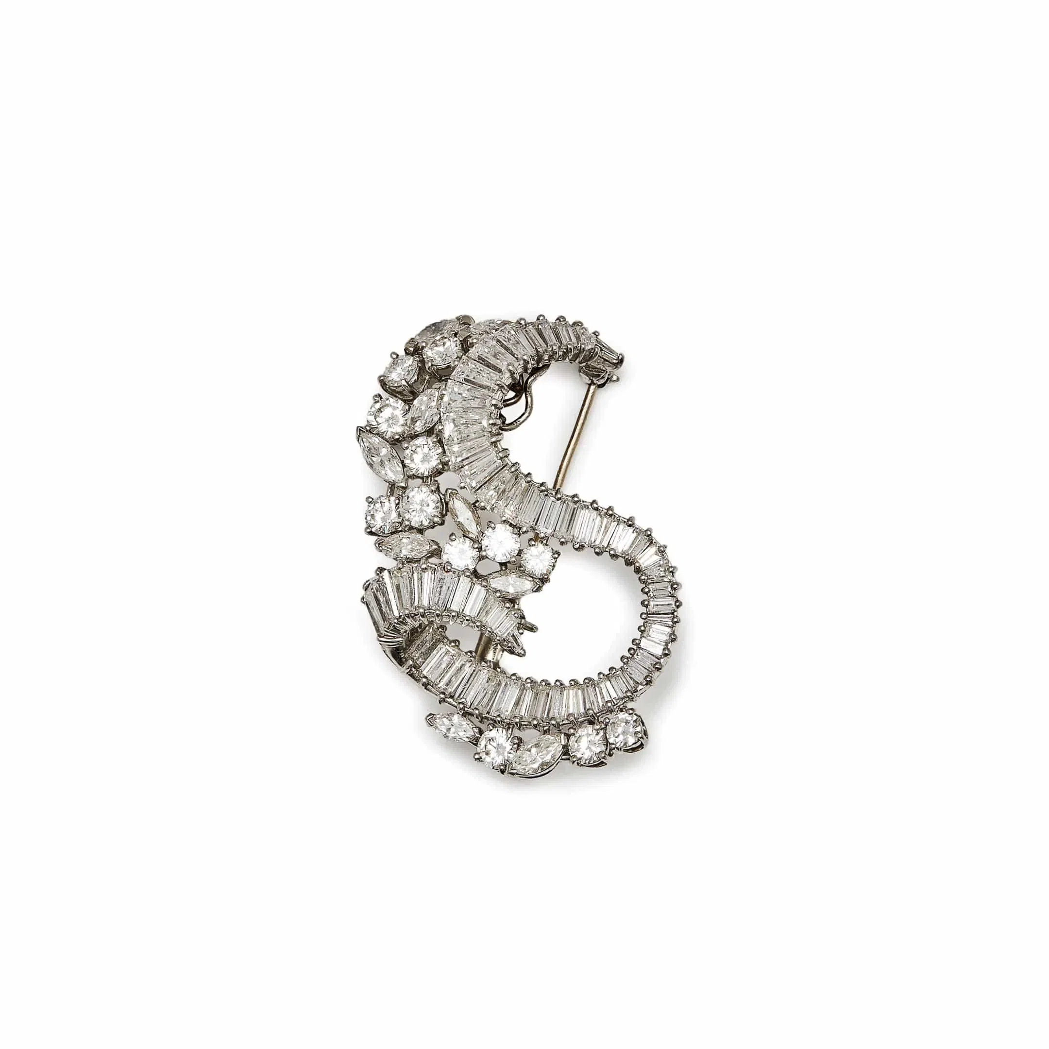 Jewels Aficionado Vintage Mixed-Cut Diamond Brooch