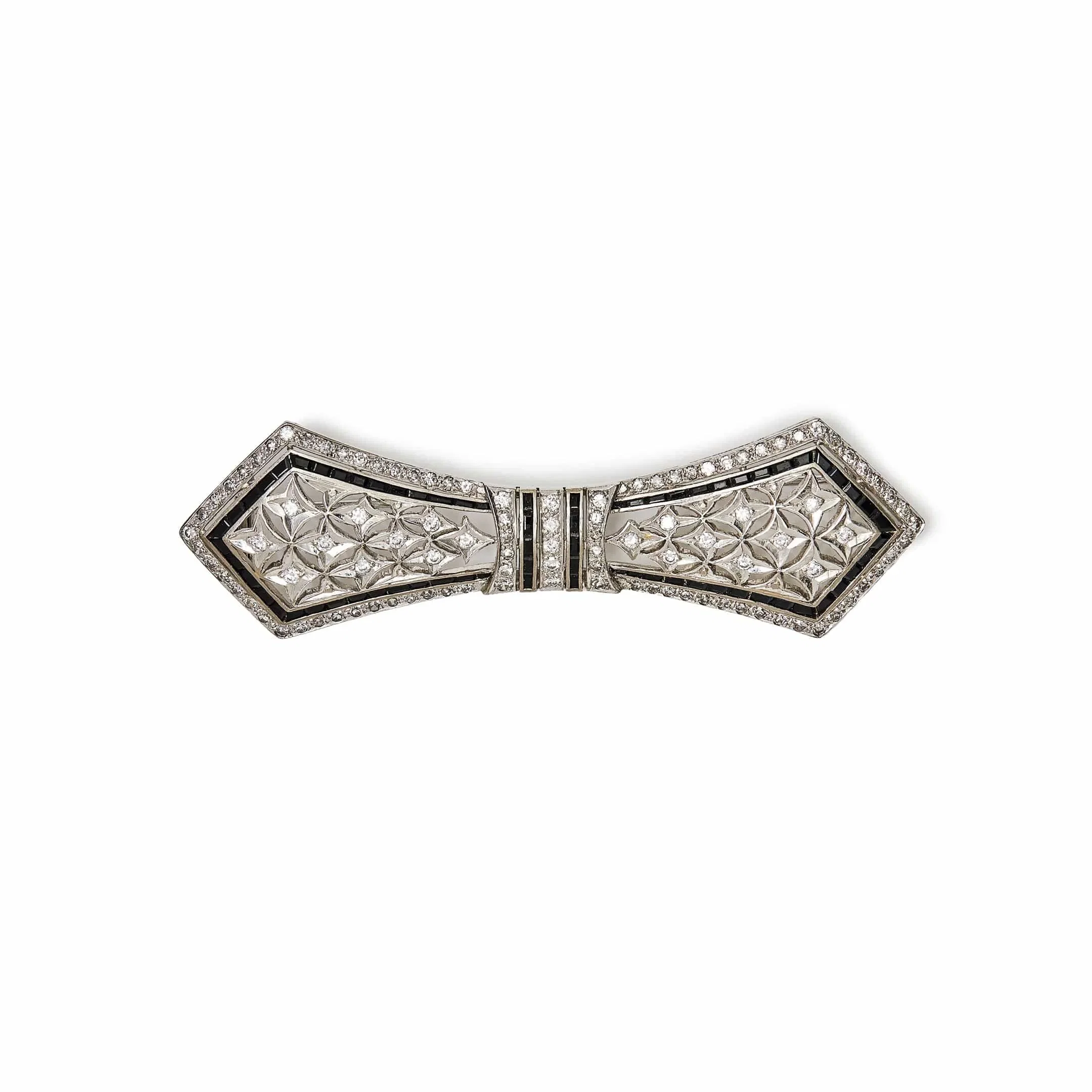 Jewels Aficionado Vintage Black and White Diamond Brooch