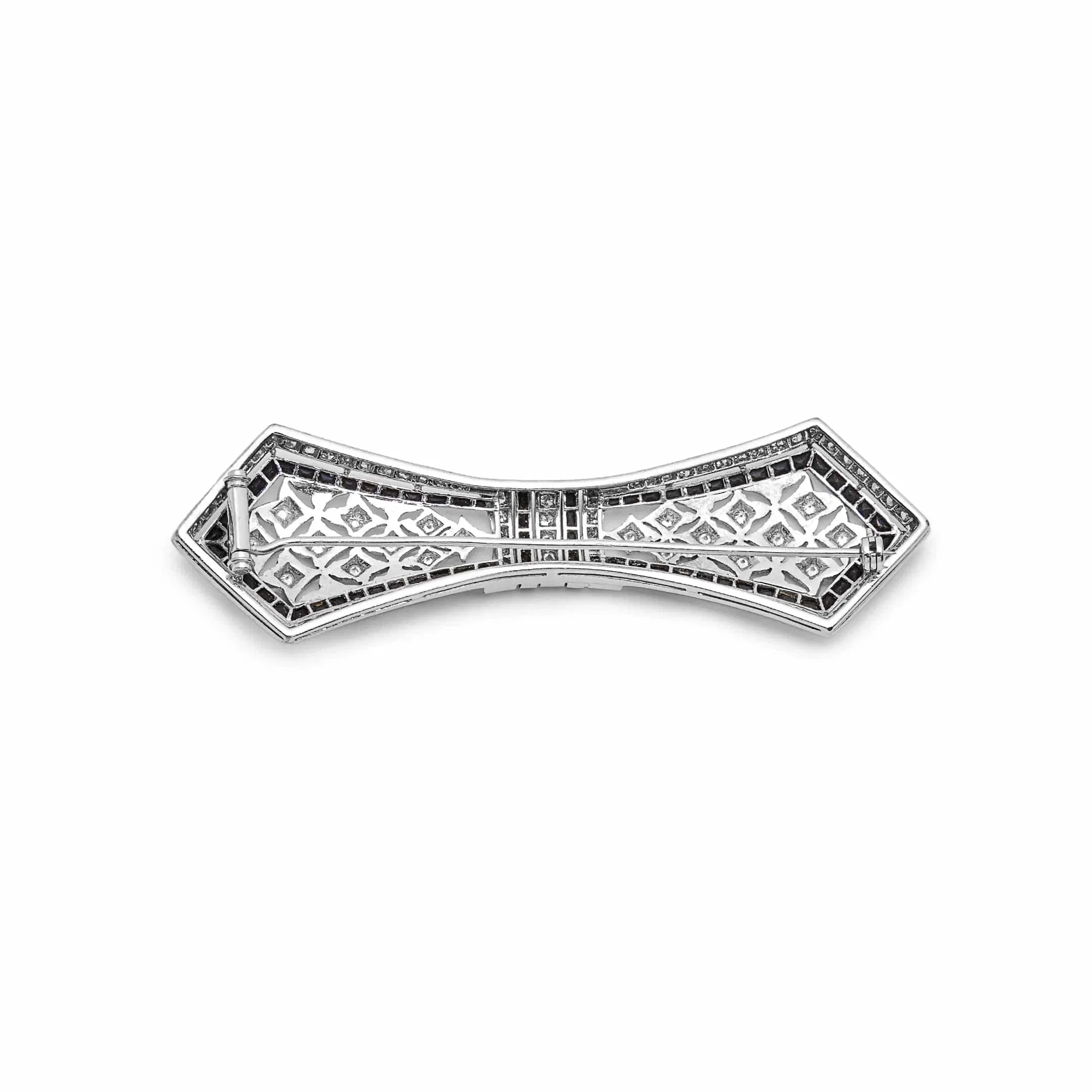 Jewels Aficionado Vintage Black and White Diamond Brooch