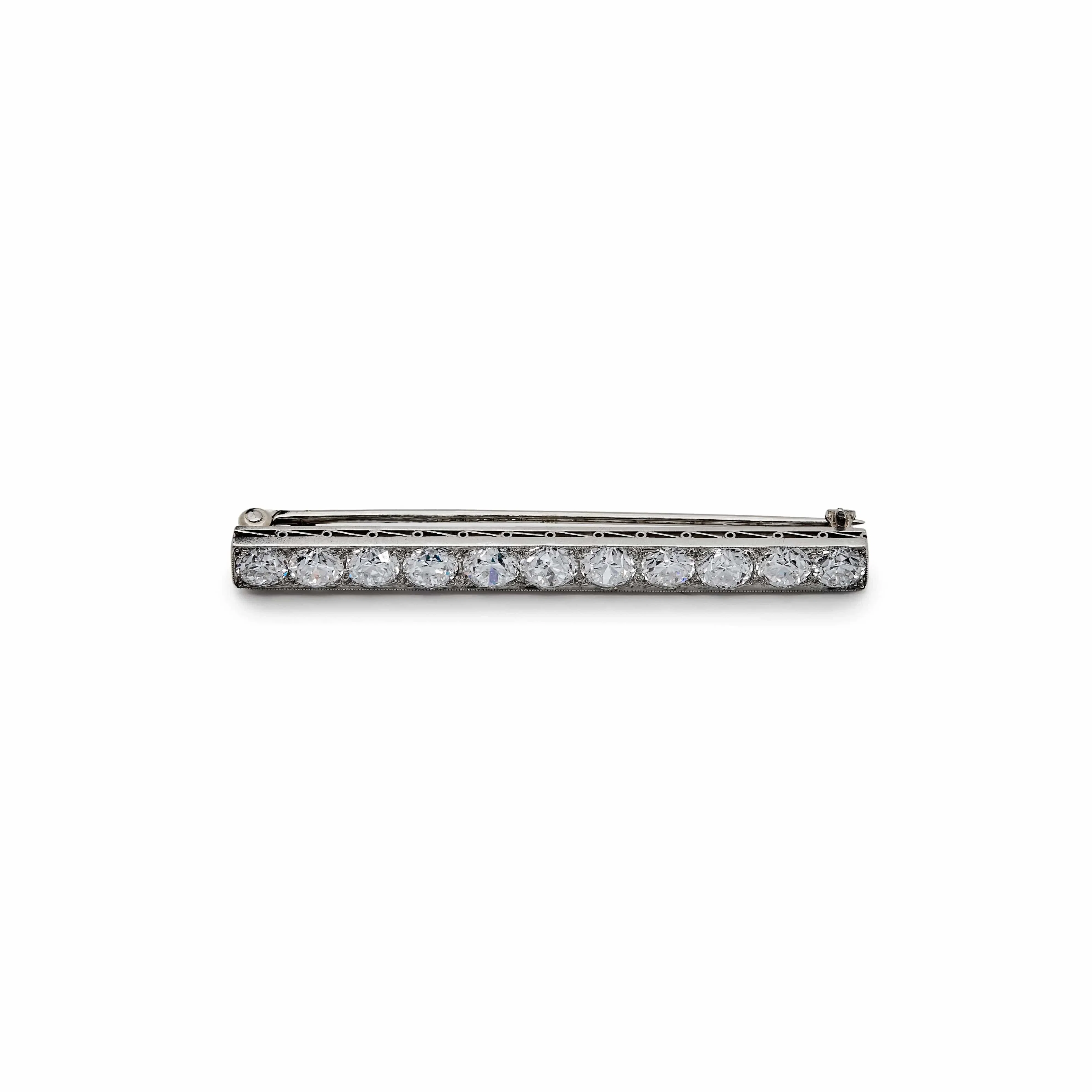 Jewels Aficionado Antique Old-Mine Cut Diamond Lapel Pin