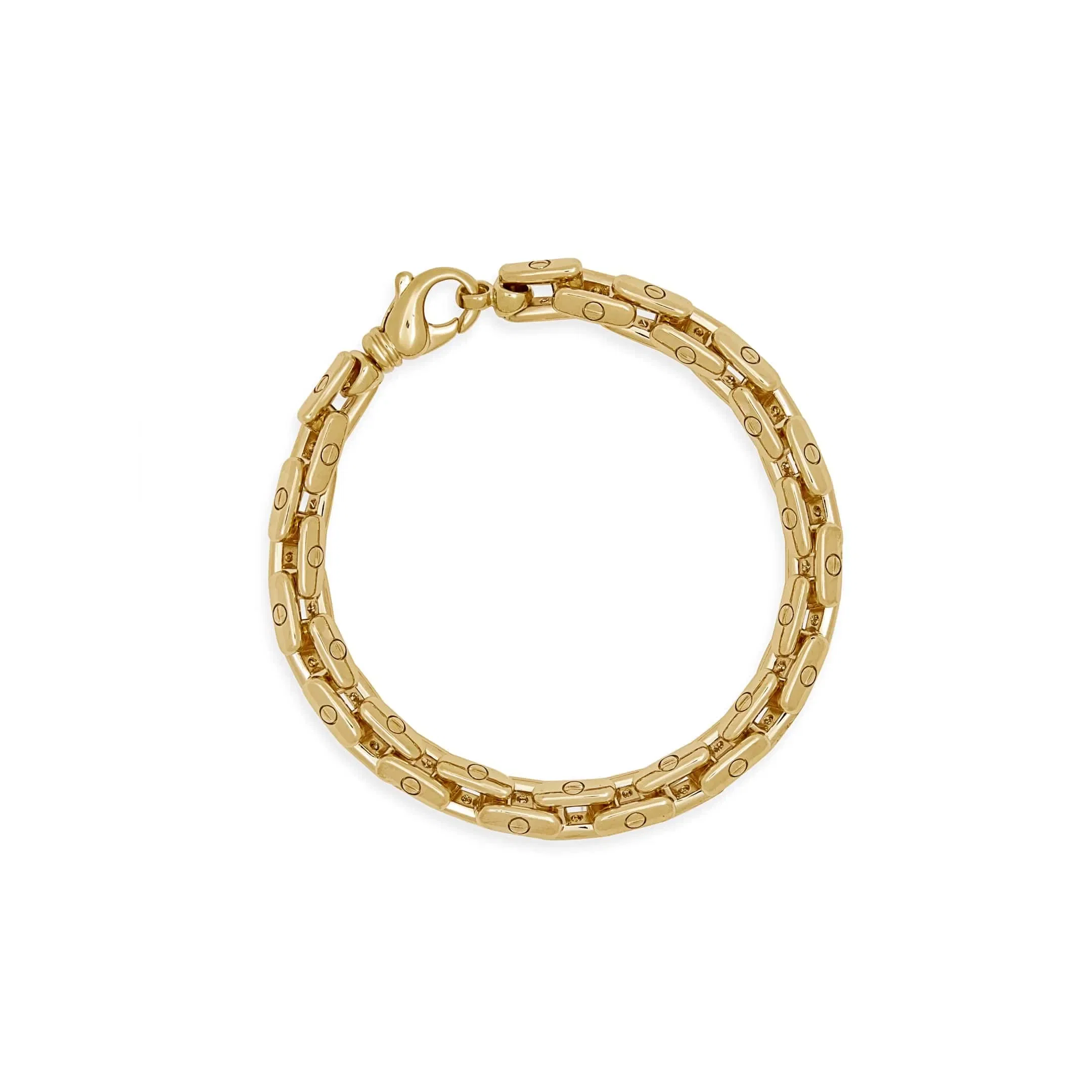 Jewels Aficionado Men's Bold Anchor Bracelet in Yellow Gold