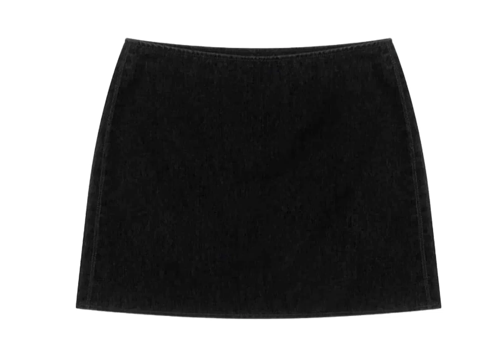 Low Classic Velvet Denim Skirt Black