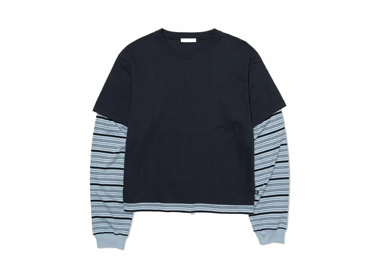 Low Classic Striped Layered Long Sleeve Tee Navy
