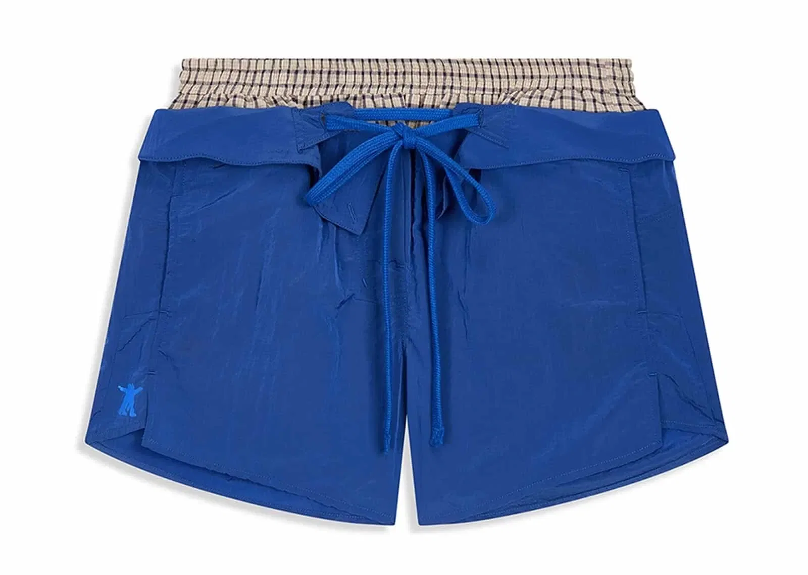 Open YY Color Block Layerd Shorts Blue