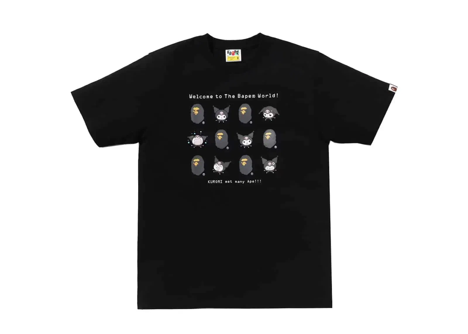 BAPE x Sanrio Characters Kuromi Welcome To The Bape World Tee Black (W)