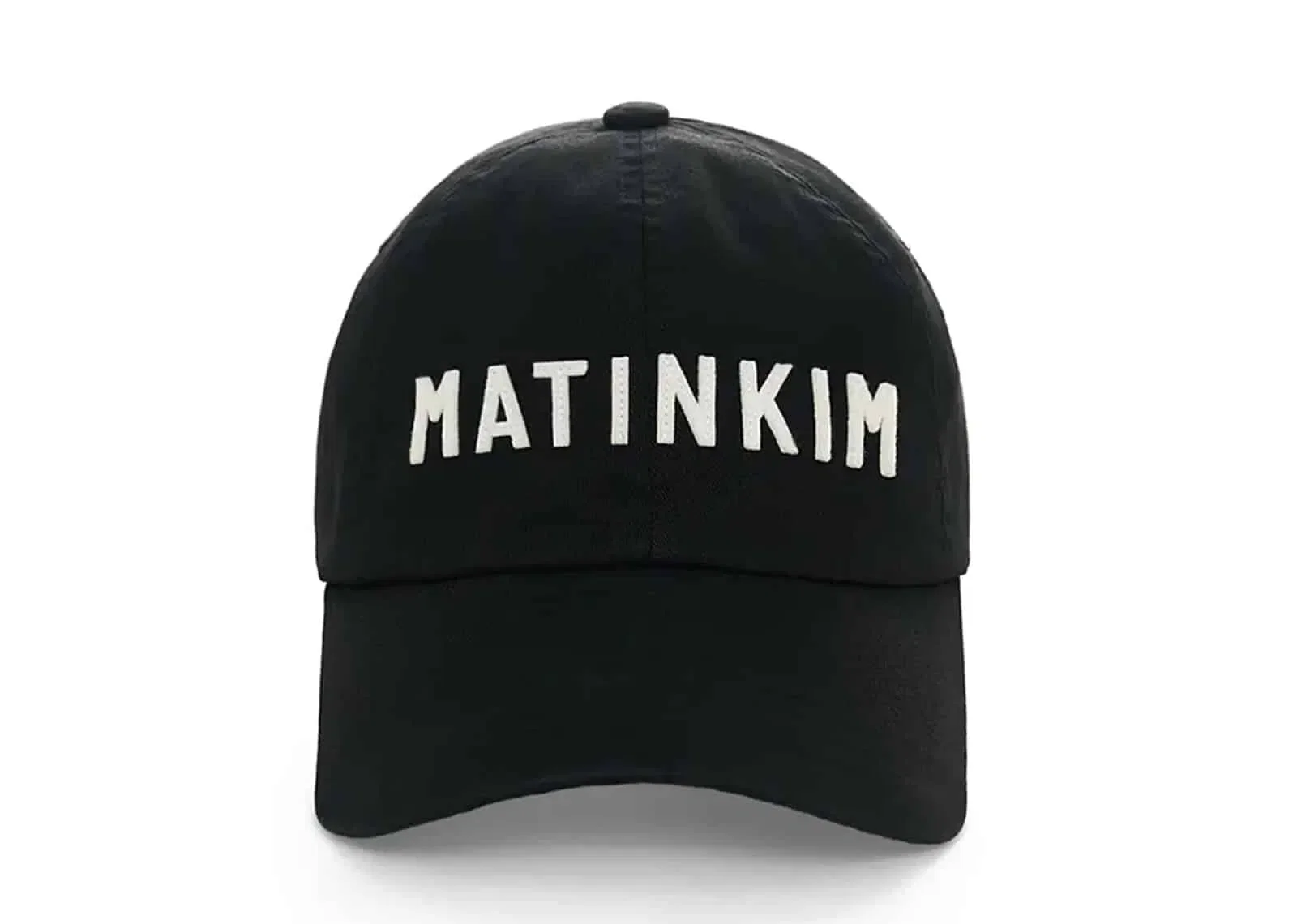 Matin Kim Applique Felt Logo Ball Cap Black HT011