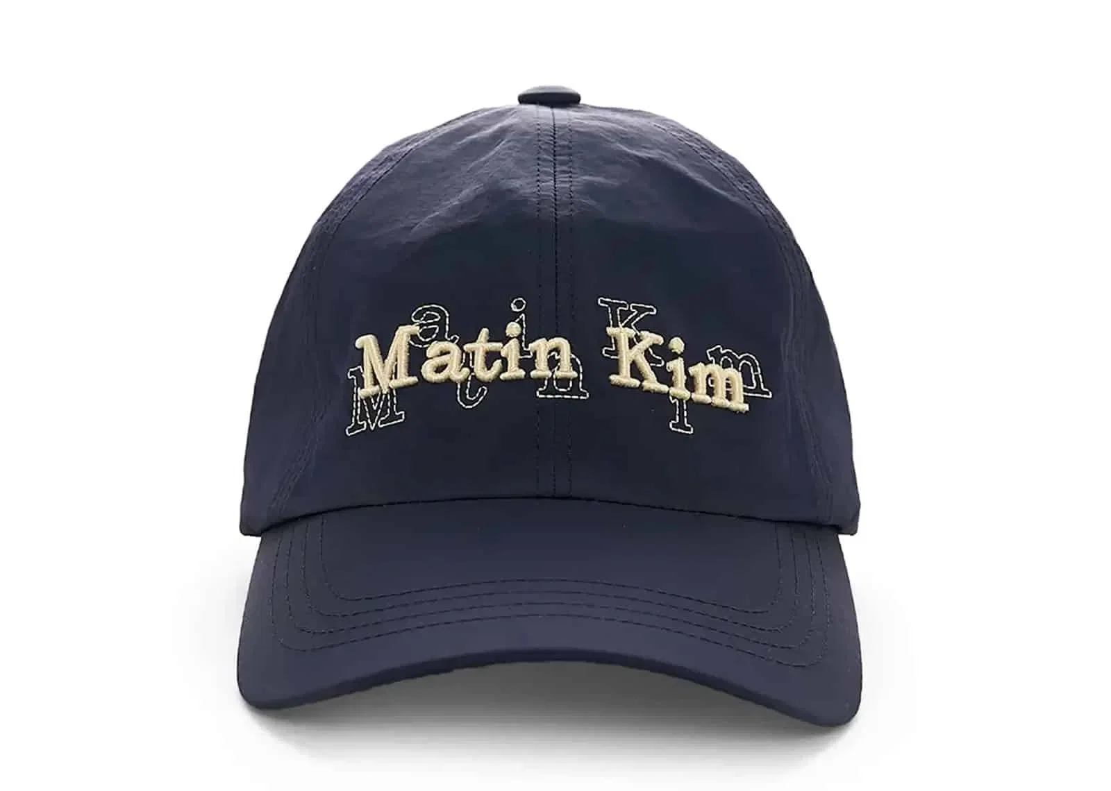 Matin Kim Overlay Logo Ball Cap Navy HT009