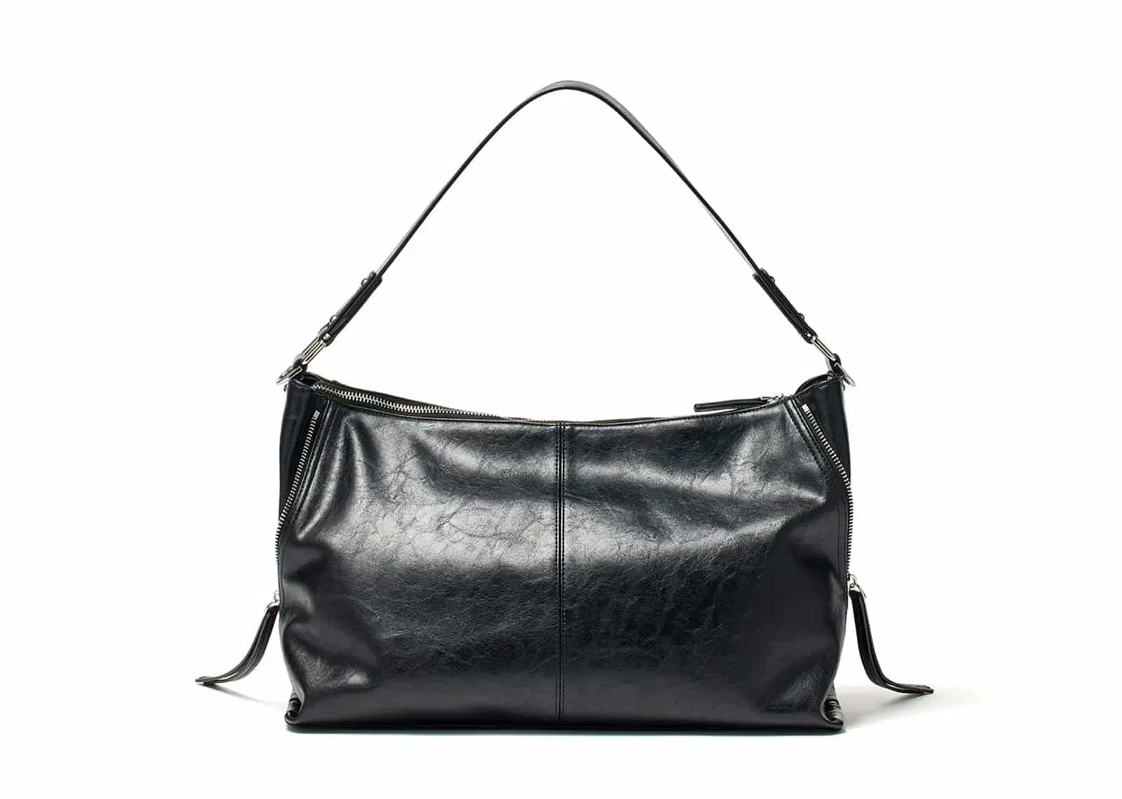 Matin Kim Side Zipper Shoulder Bag Black BG005