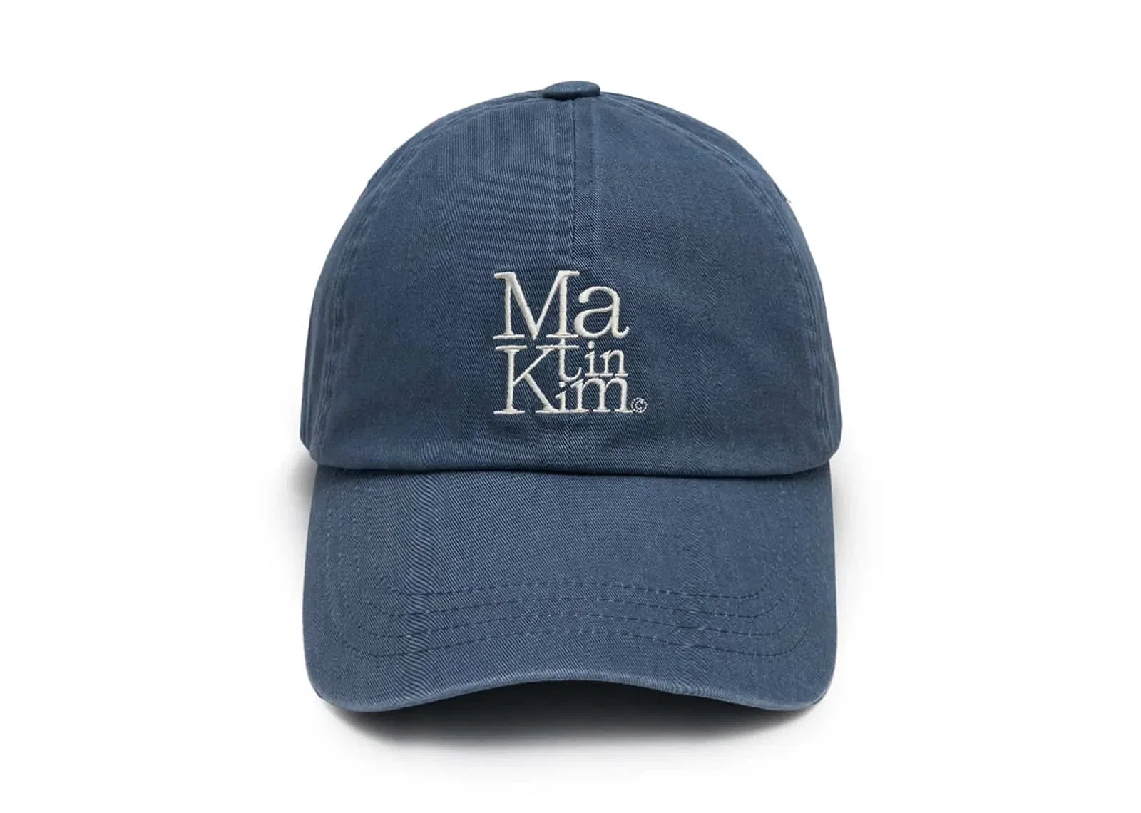 Matin Kim Matin Block Logo Ball Cap Smoke Blue HT045