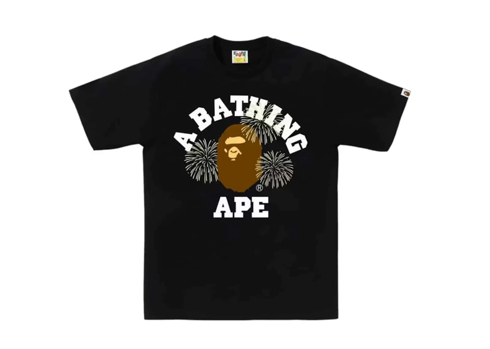 BAPE Firework College Tee Black