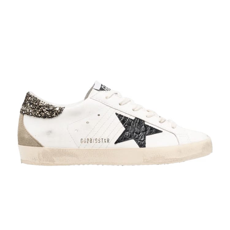 Golden Goose Wmns Superstar 'Black Croc Glitter'