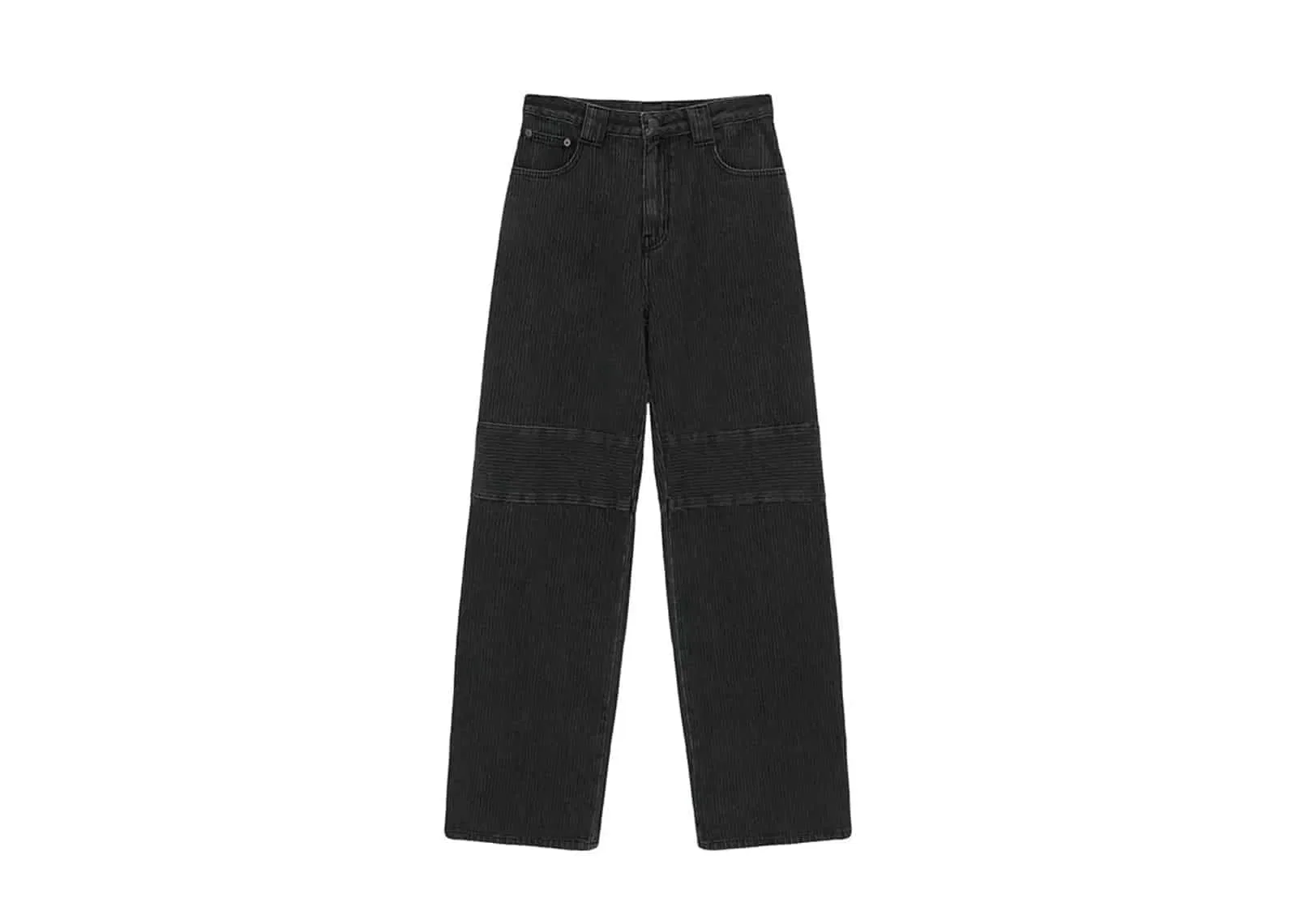 Matin Kim Knee Point Stripe Denim Pants Grey DN028