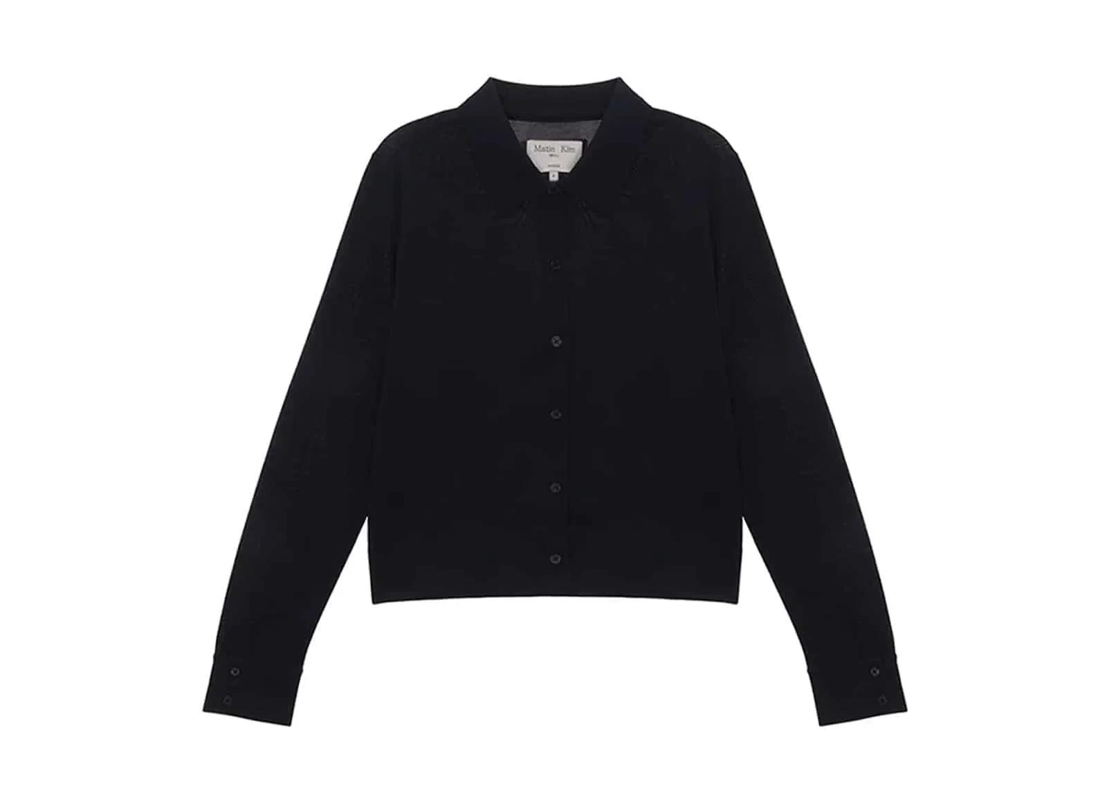 Matin Kim Diagonal Punching Button Cardigan Dark Navy (W) CD024