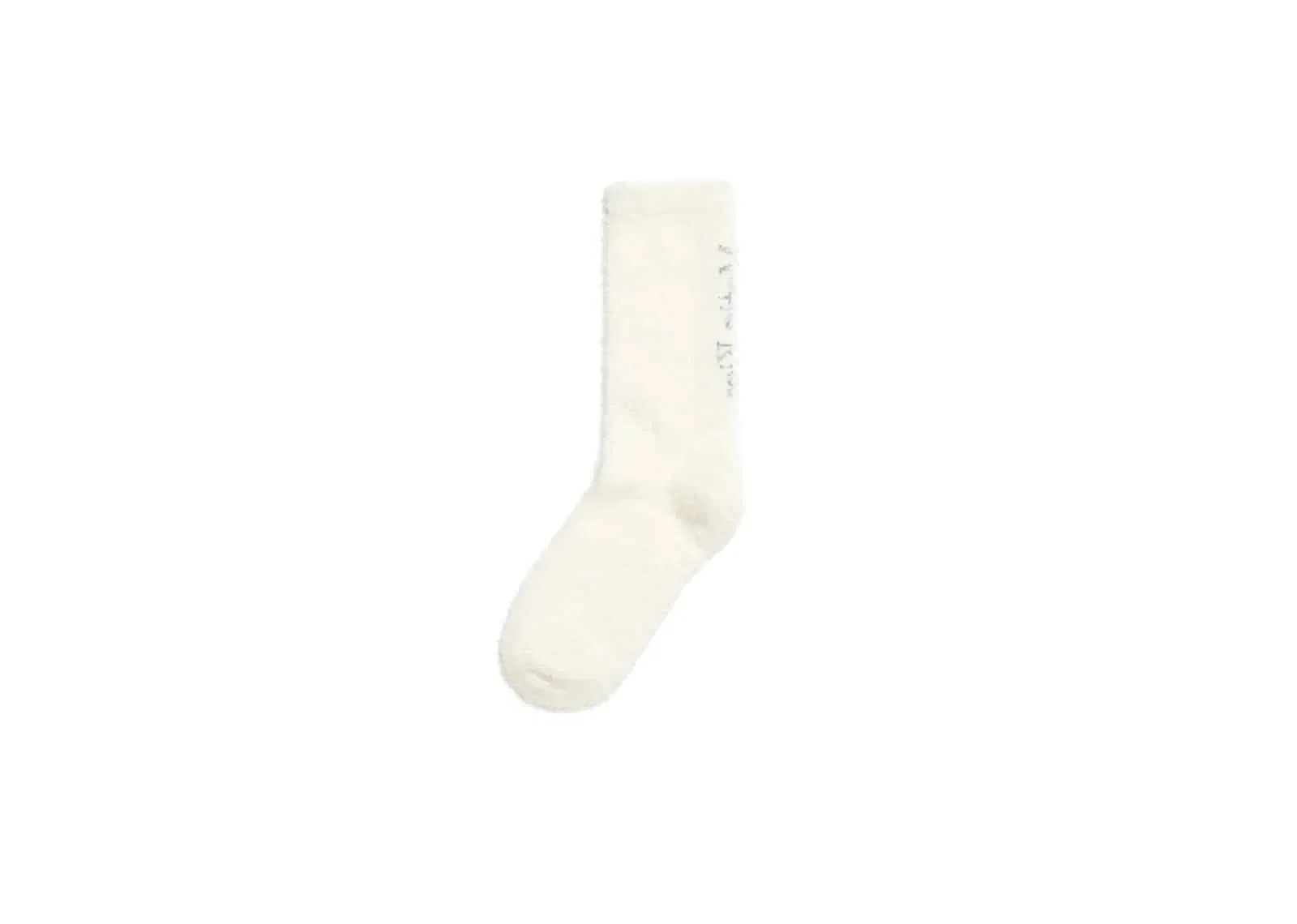 Matin Kim Hairy Fur Crew Socks Ivory AC039