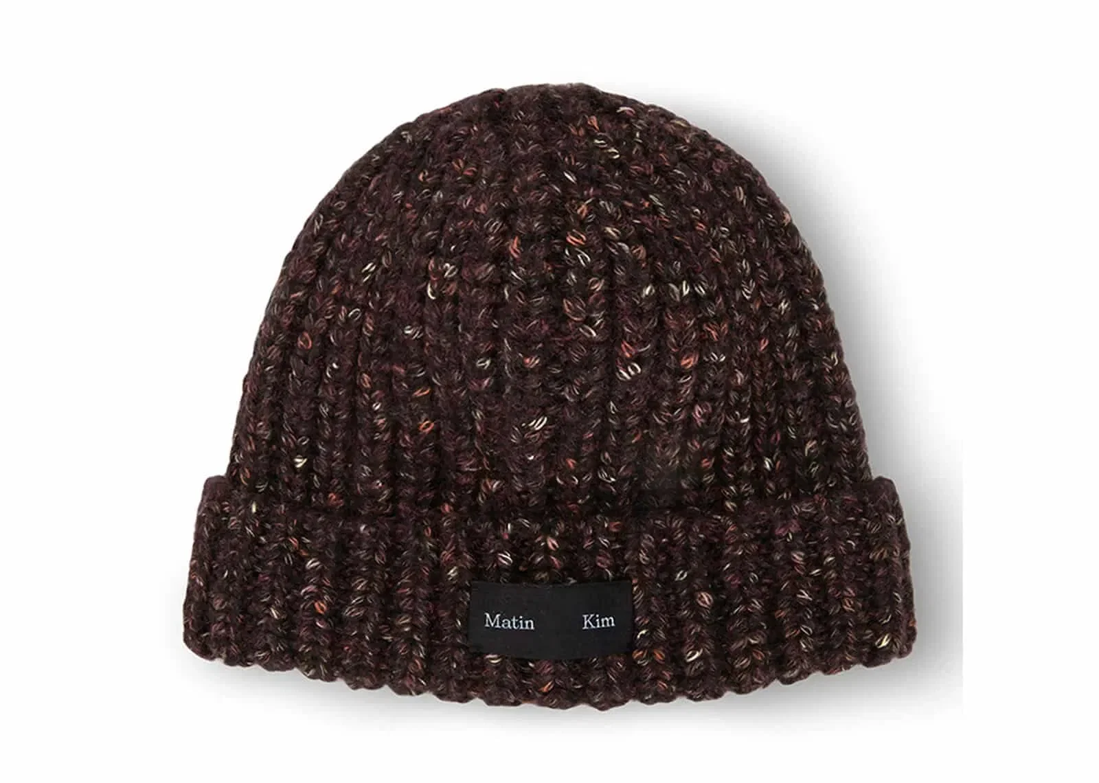 Matin Kim Mixed Yarn Beanie Burgundy HT044
