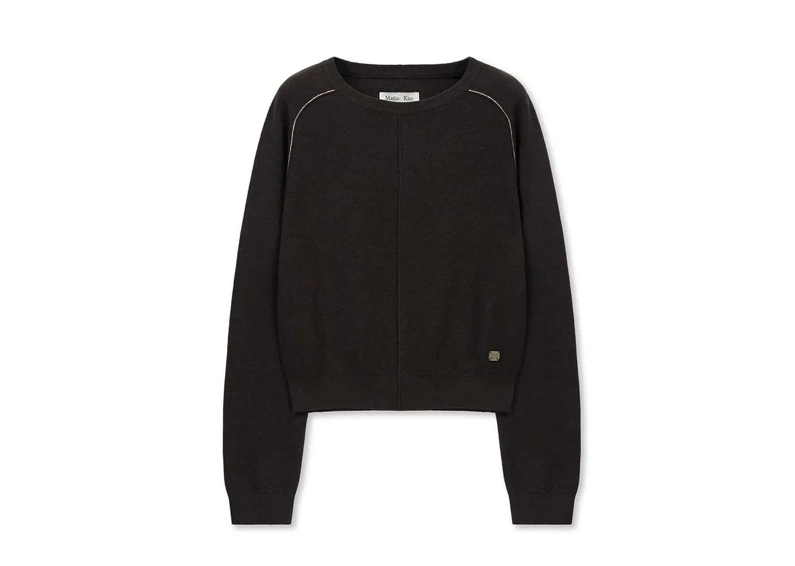 Matin Kim Raglan Sleeve Knit Pullover Dark Brown PO090
