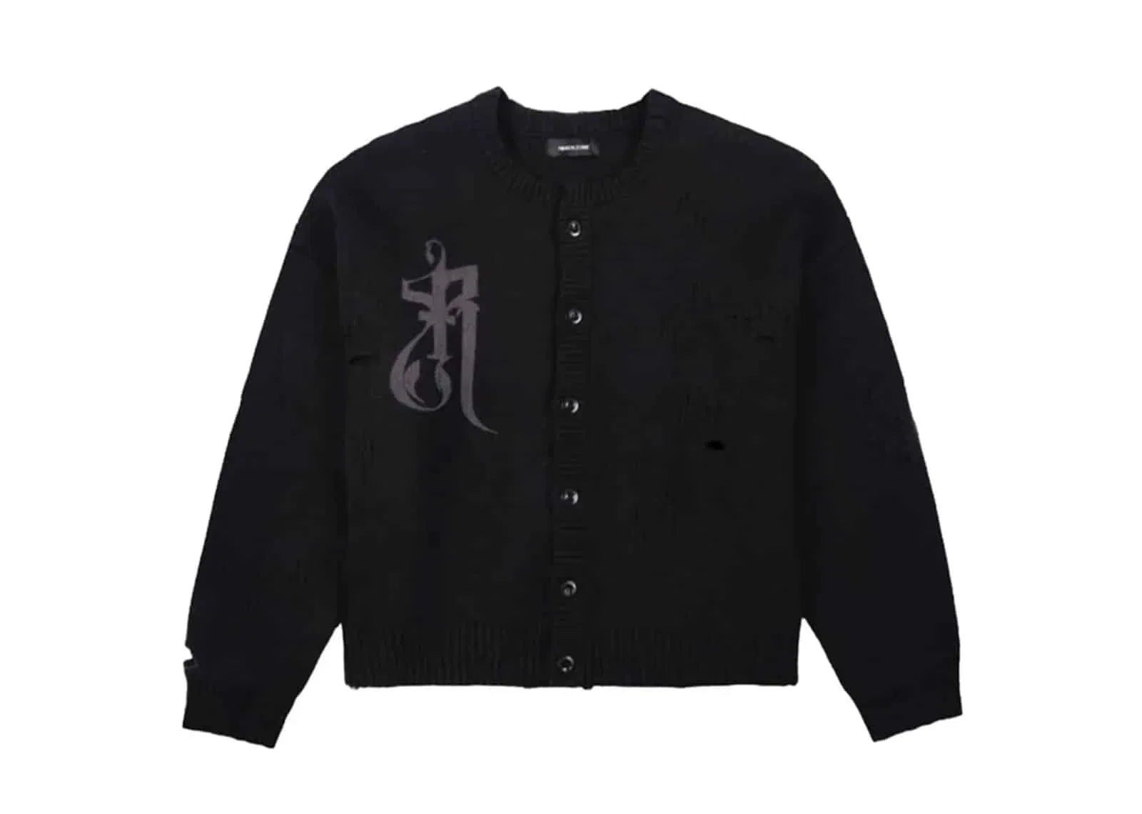 REGEN ZONE 25FW SIAU National Flag Knit Cardigan Black