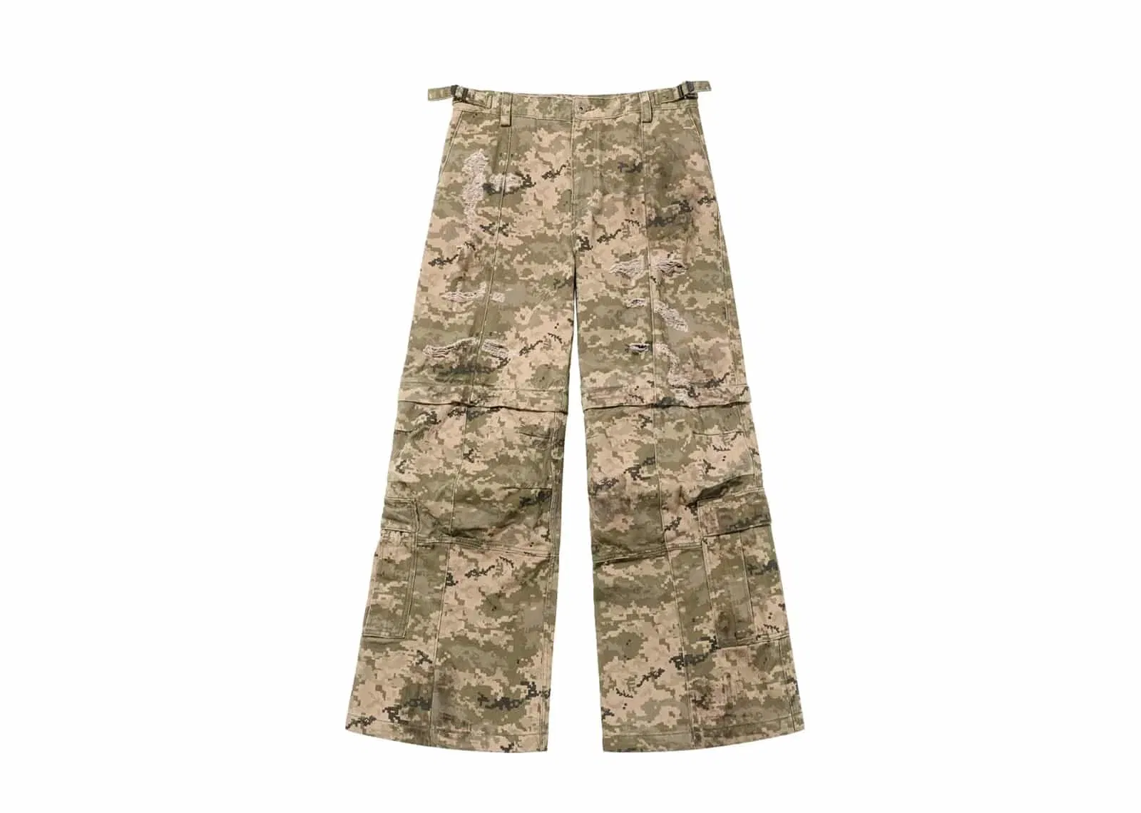REGEN ZONE Camo Patterned Removable Pants Brown