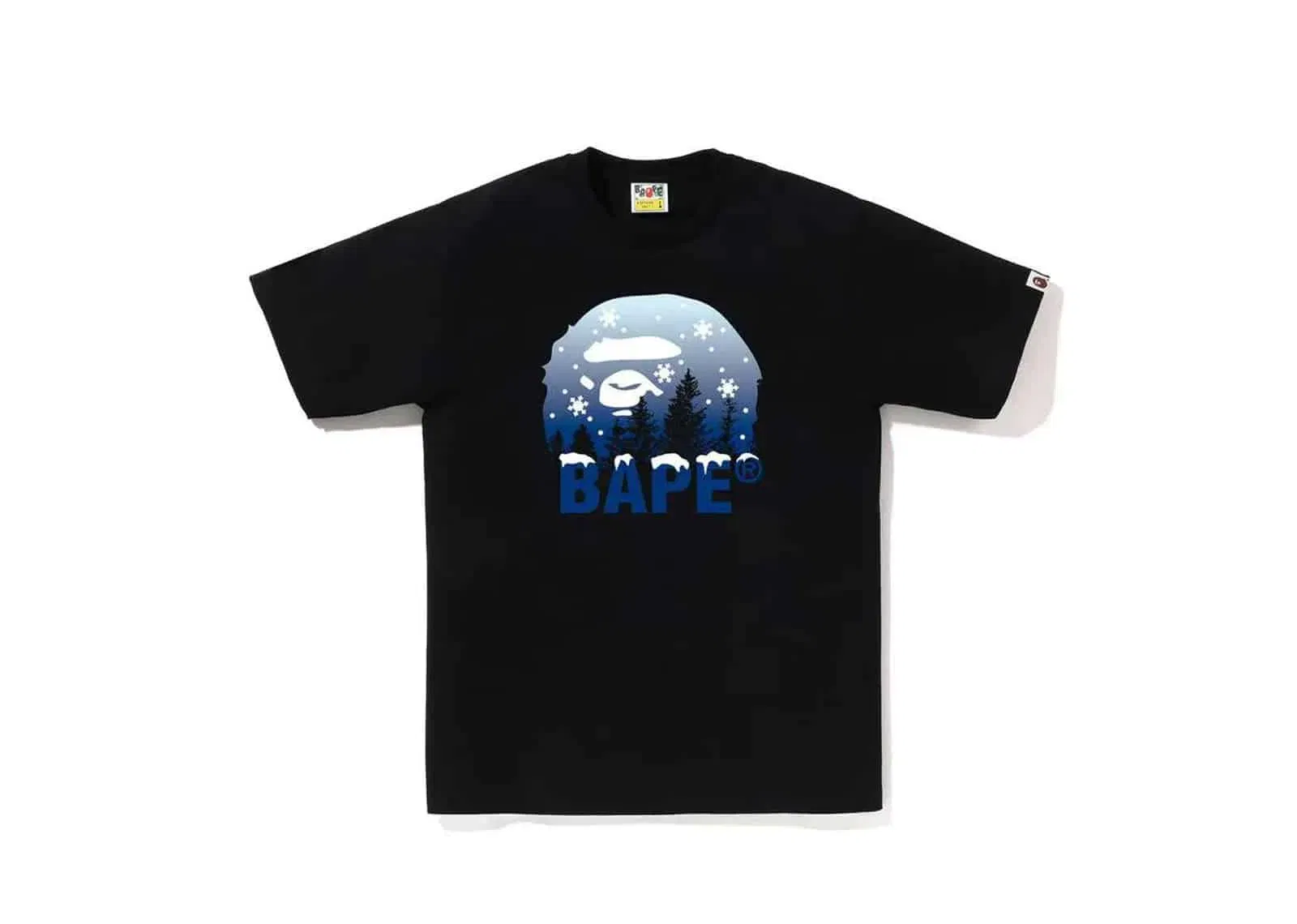 Bape Snow Ape Head Tee Black