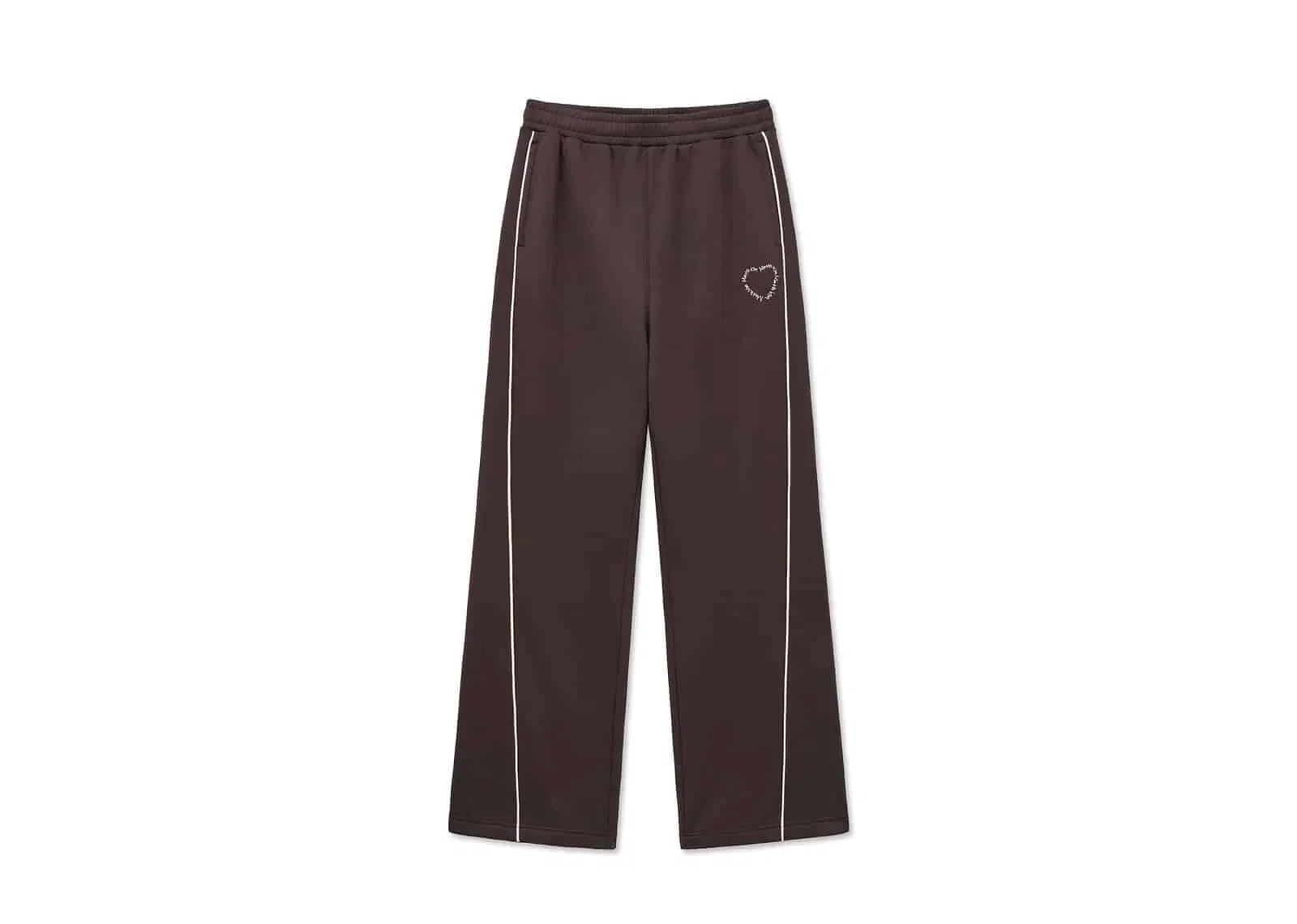 Matin Kim Heart Logo Track Pants Brown PT047