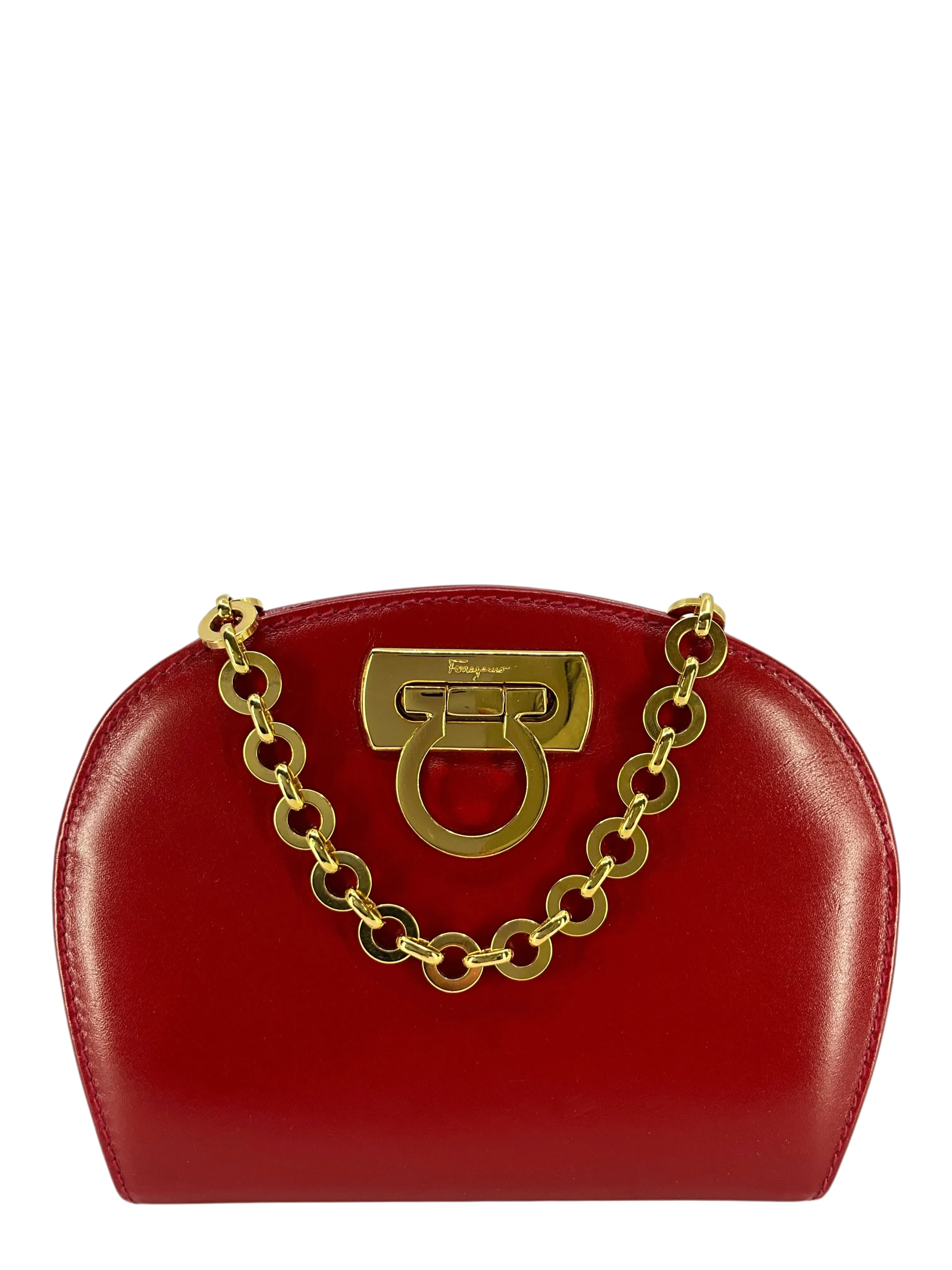 Salvatore Ferragamo Vintage Gancini Leather Mini Crossbody Bag