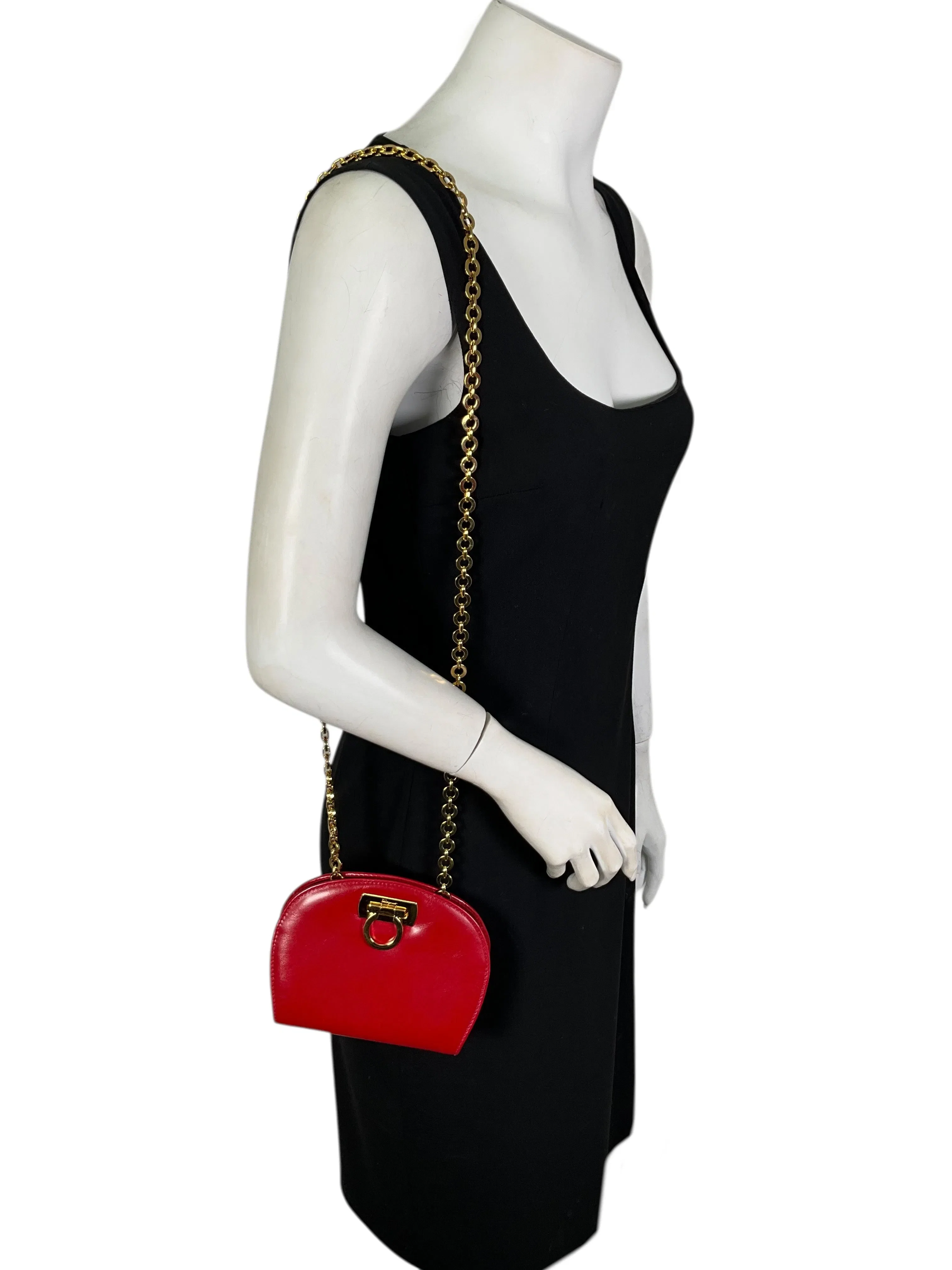 Salvatore Ferragamo Vintage Gancini Leather Mini Crossbody Bag