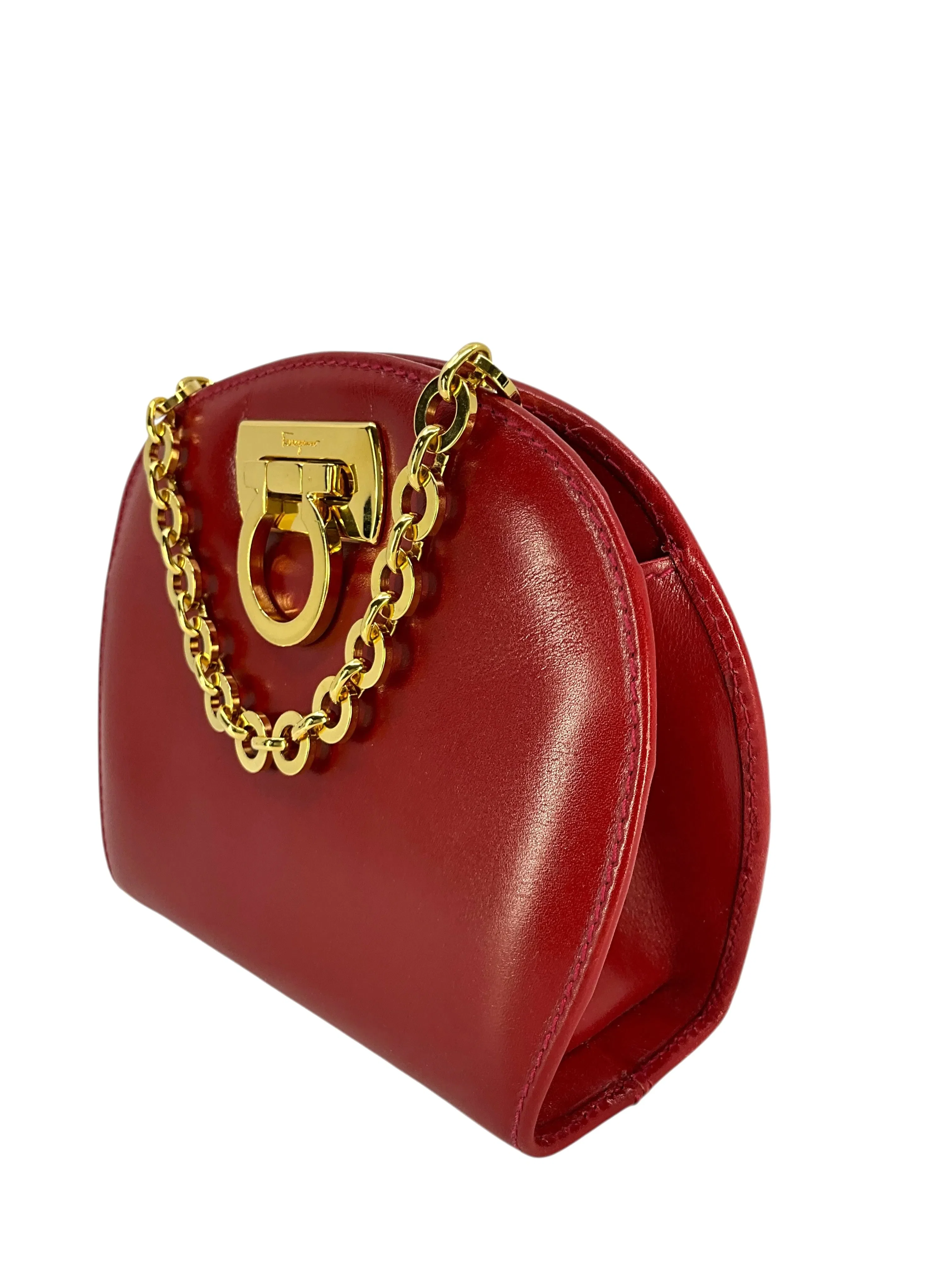 Salvatore Ferragamo Vintage Gancini Leather Mini Crossbody Bag