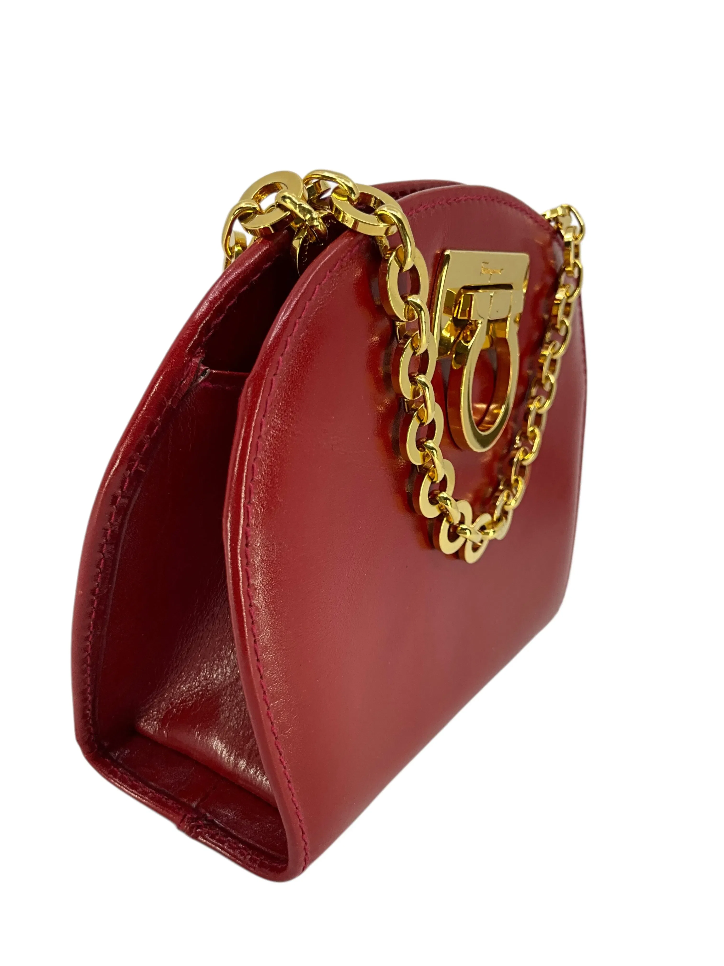 Salvatore Ferragamo Vintage Gancini Leather Mini Crossbody Bag
