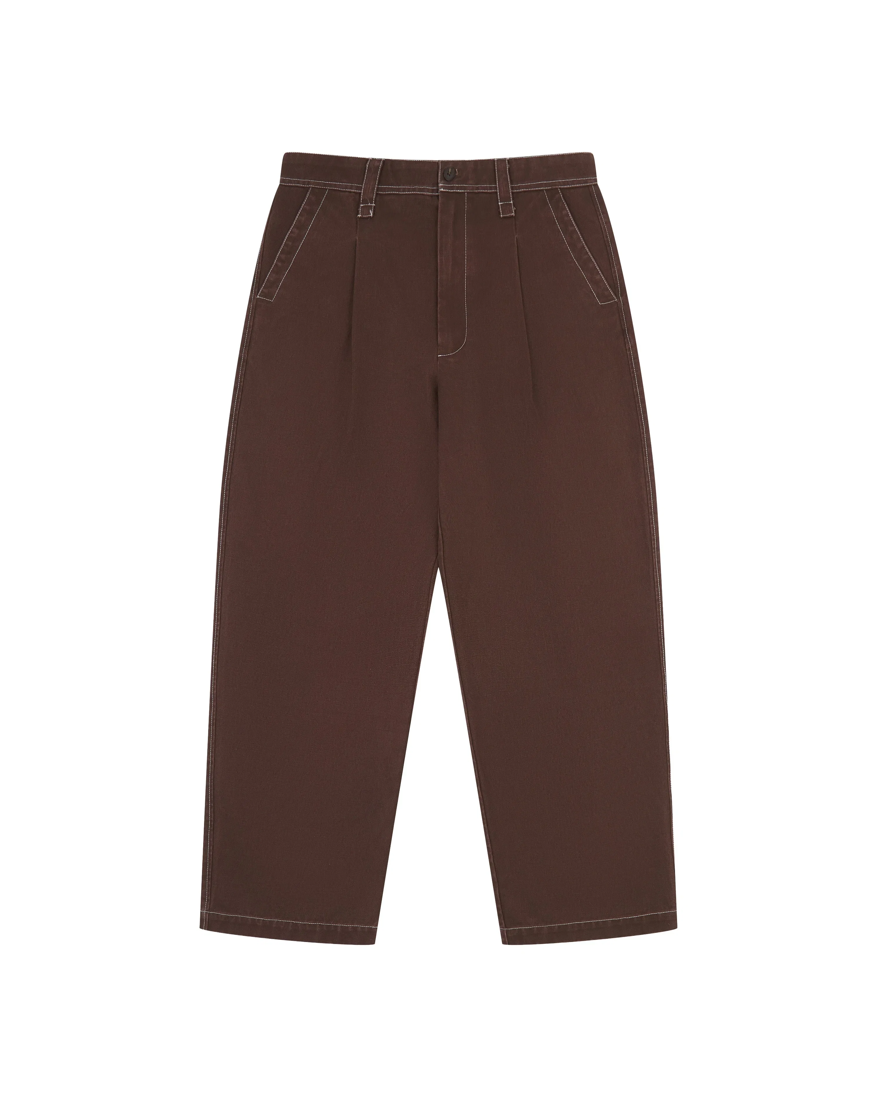 bound Heavy Canvas Workwear Trouser - Brown