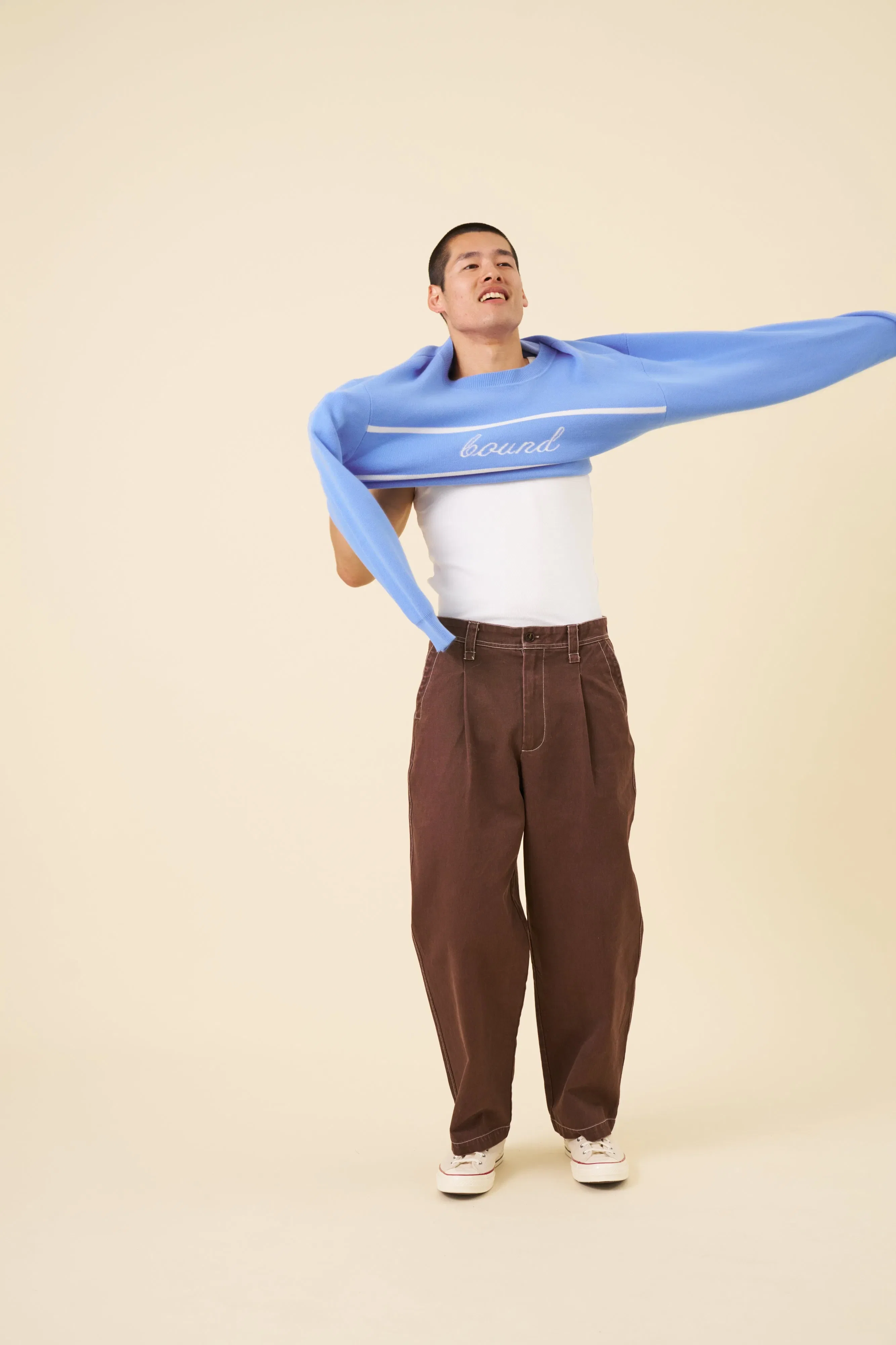 bound Heavy Canvas Workwear Trouser - Brown