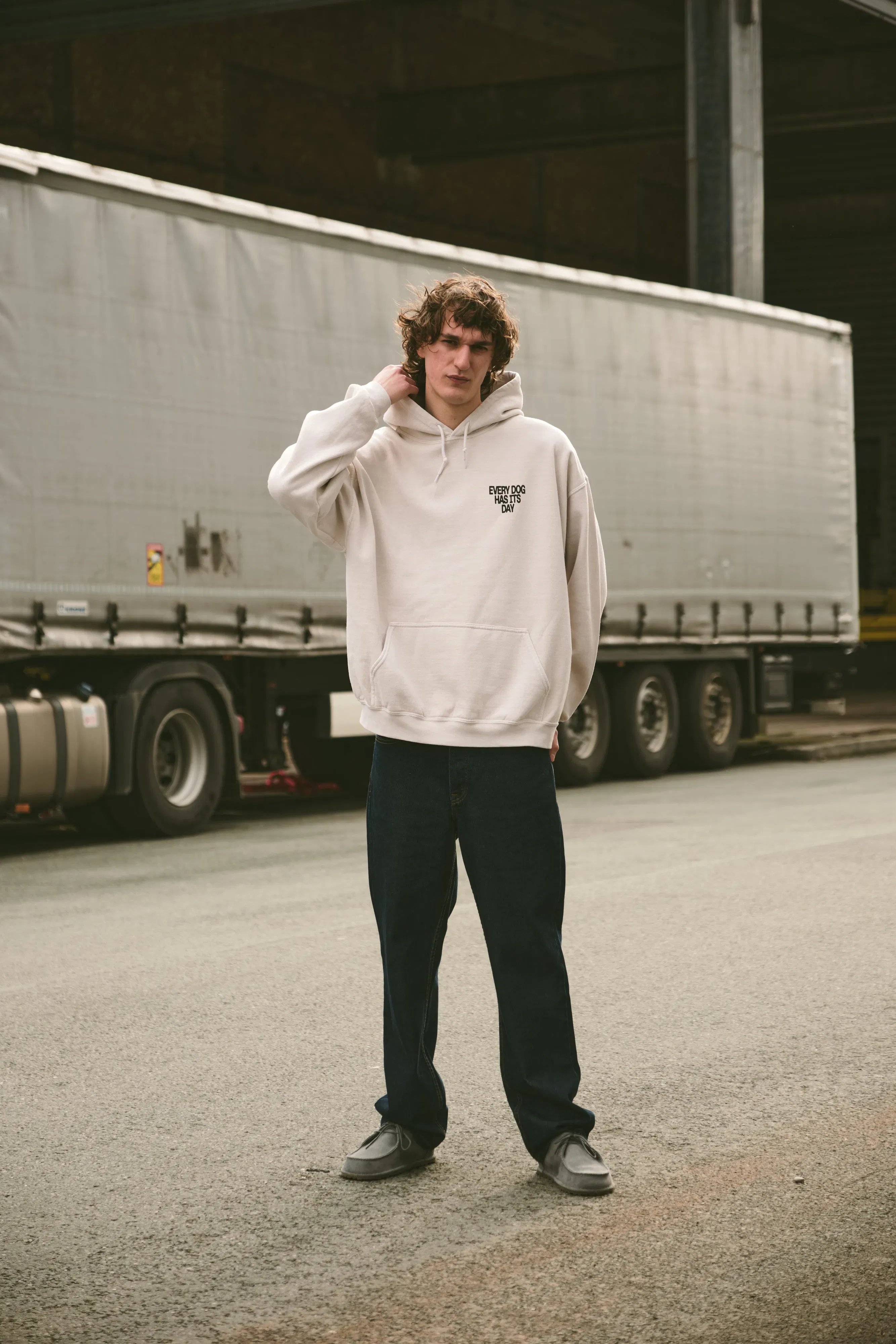KBar Design KBAR X UN:IK 'Every Dog Has Its Day' Vintage Washed Hoodie - Cream