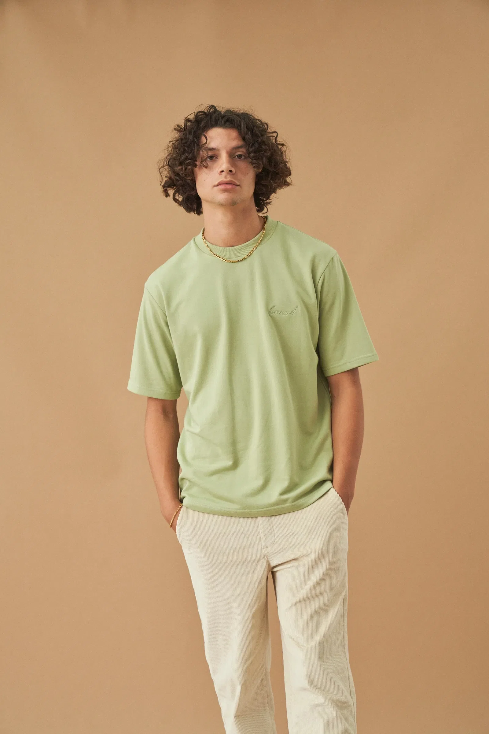 bound Pistachio Script Tee