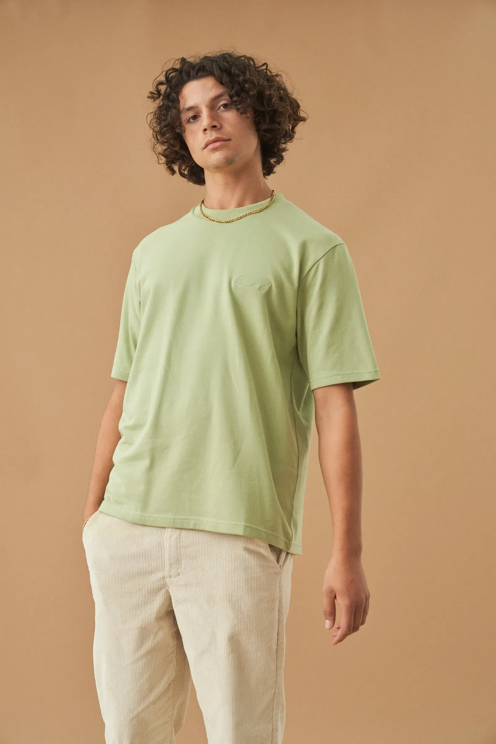 bound Pistachio Script Tee