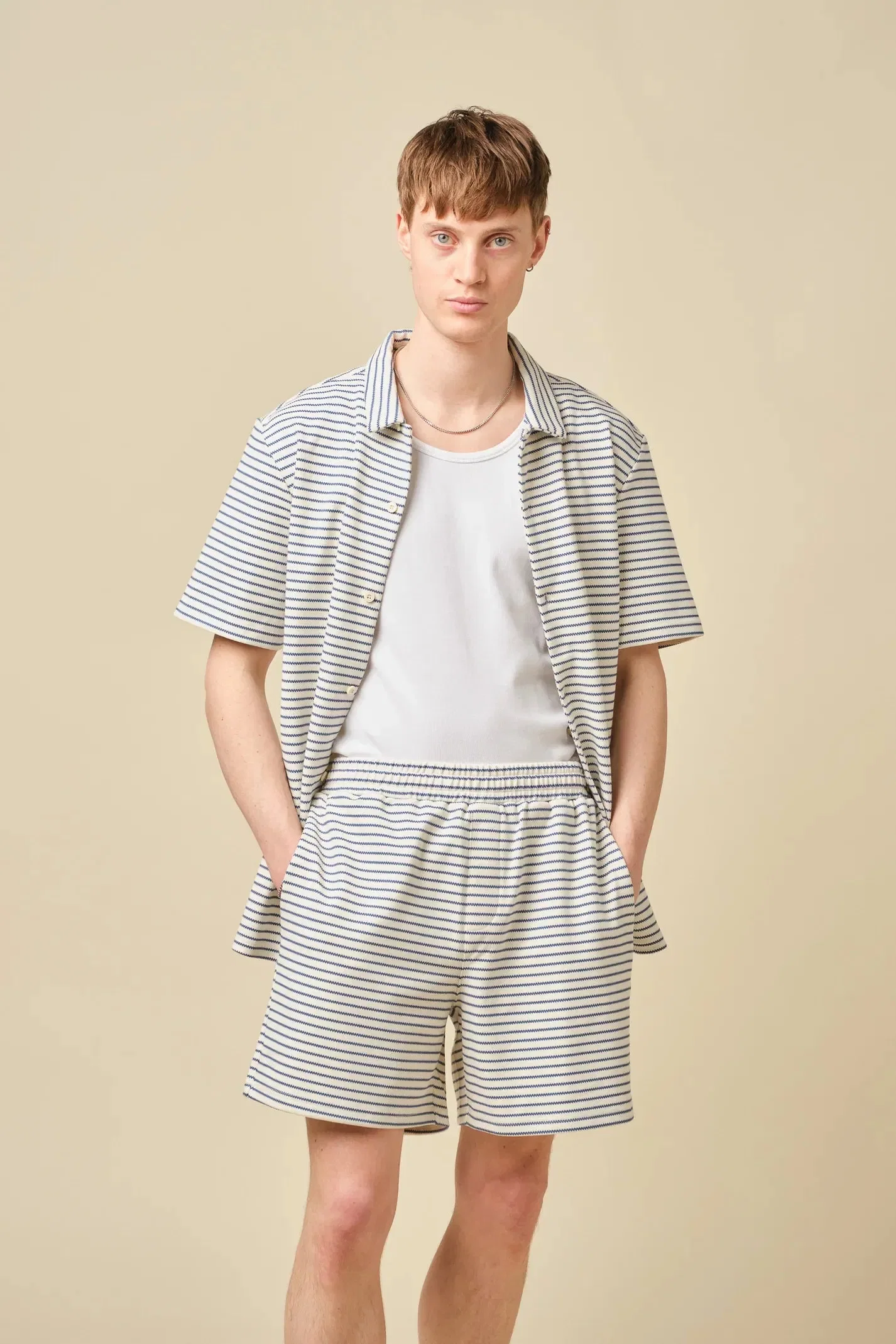 bound Stripe Jacquard Ocean Shorts