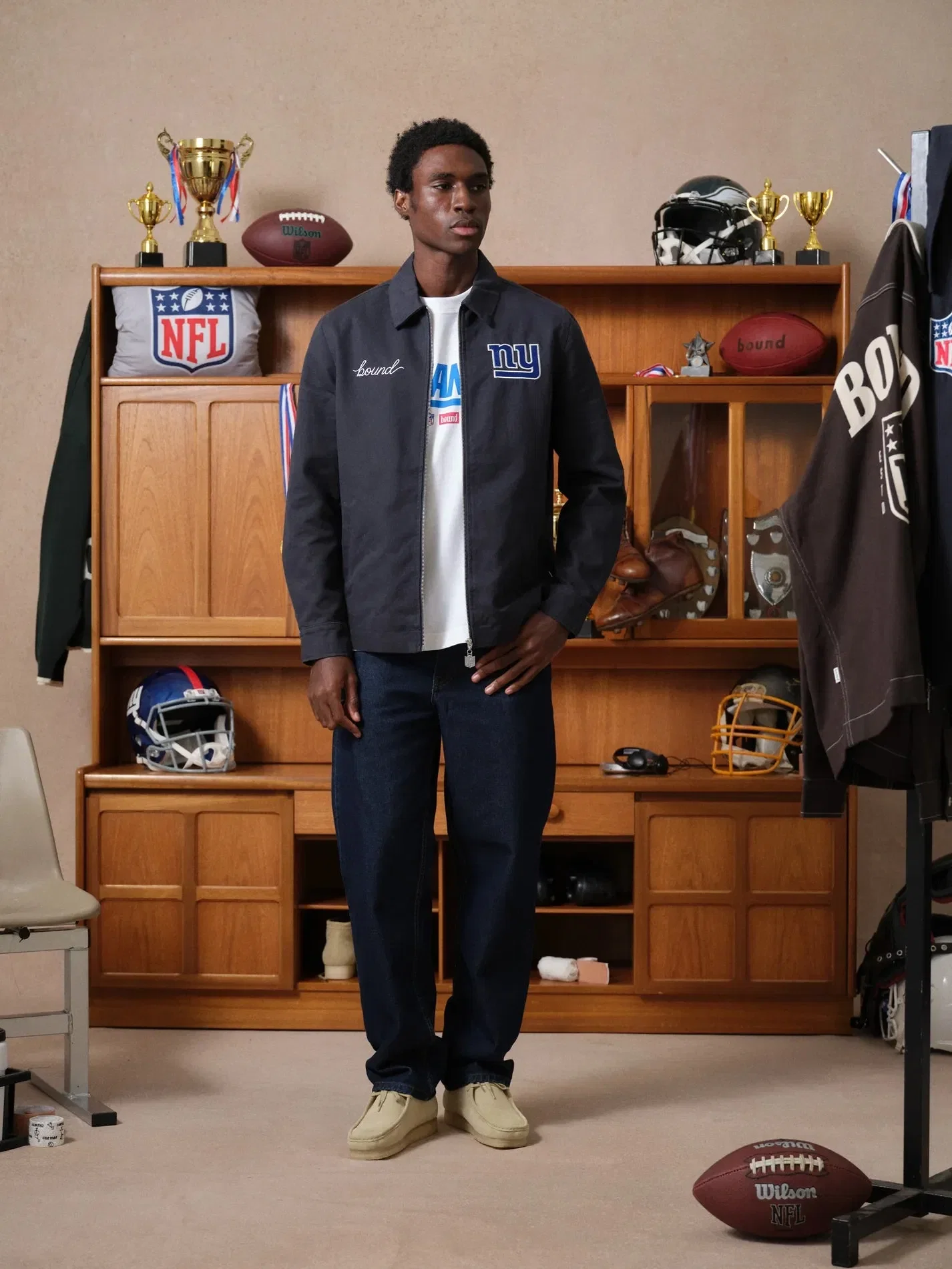 bound x NFL Giants Canvas Chore Jacket