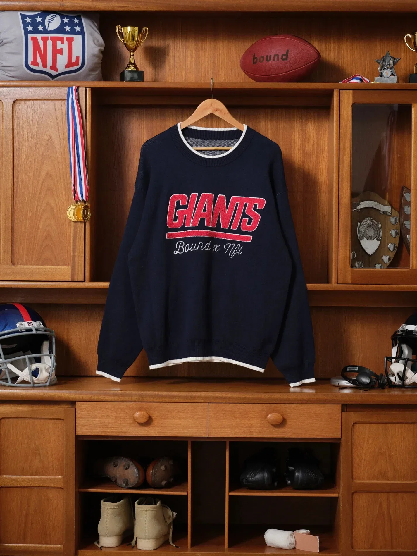 bound x NFL Giants Knitwear Sweater - Navy