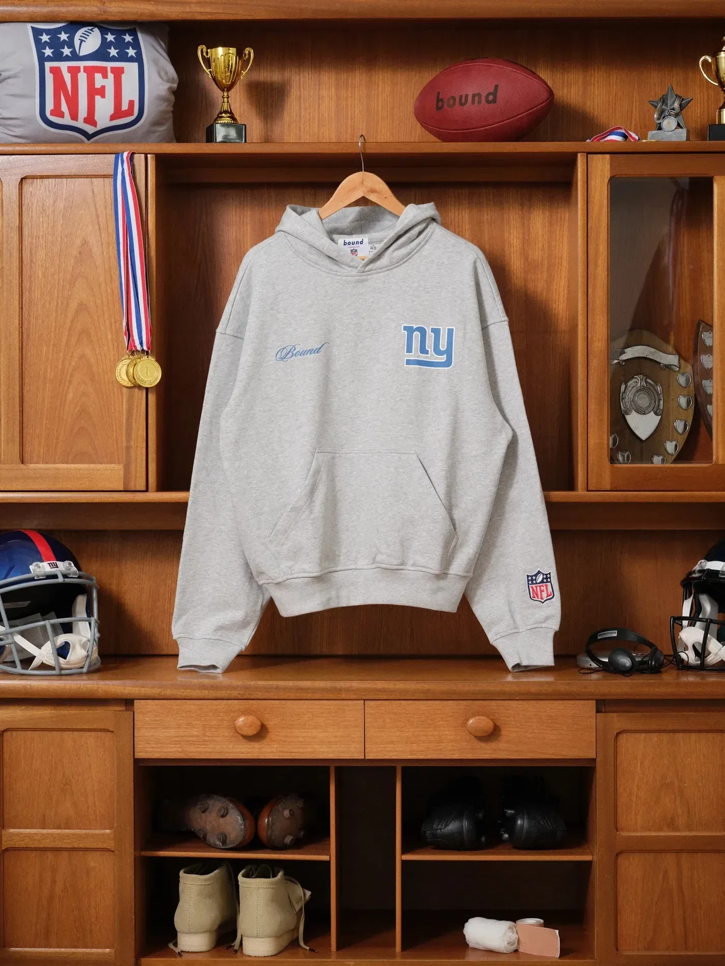 bound x NFL Giants Hoodie - Ash Grey