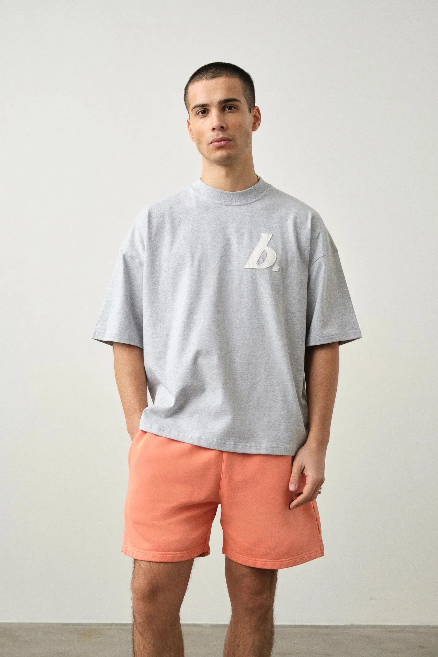 bound Stamp Shorts - Washed Peach