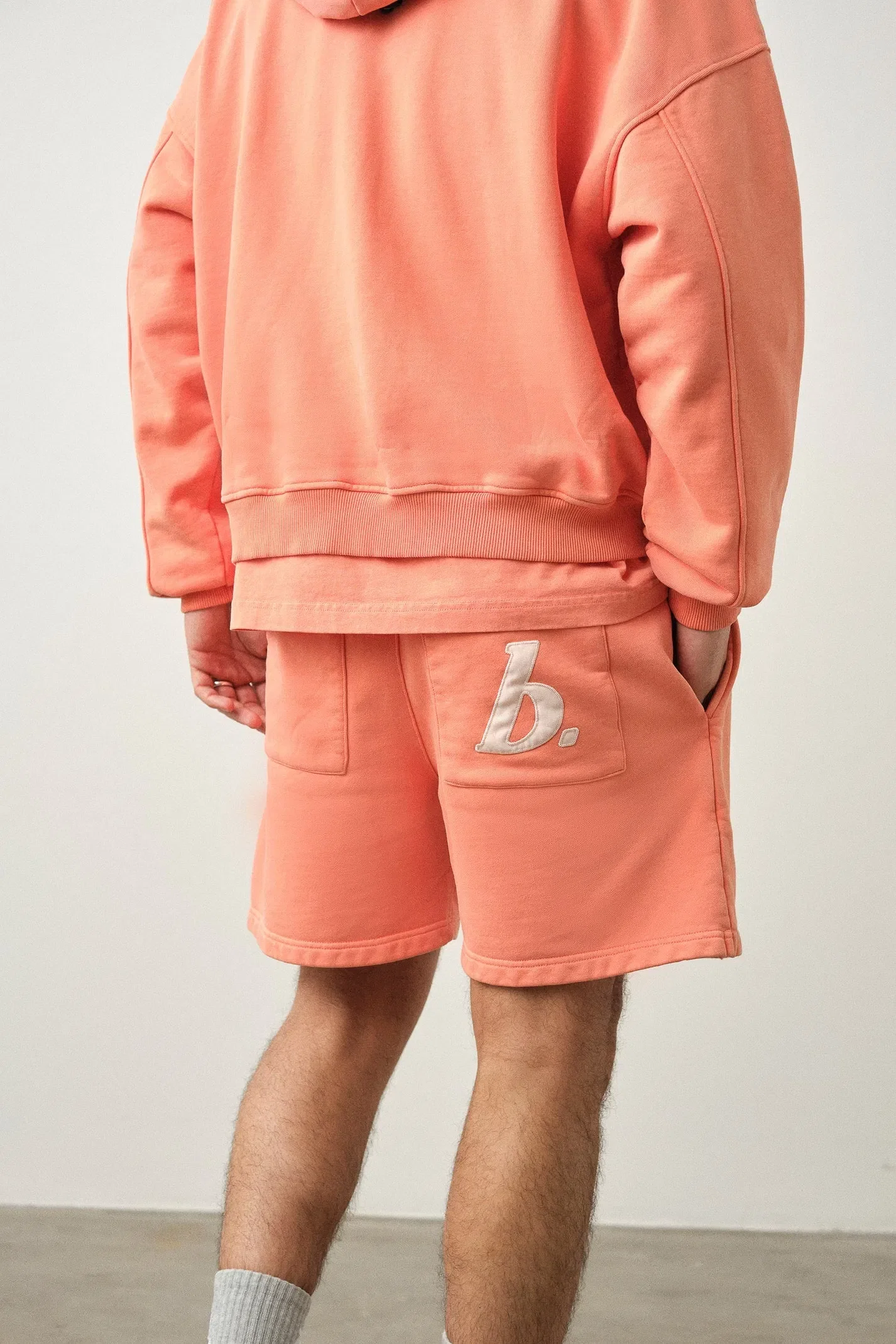 bound Stamp Shorts - Washed Peach
