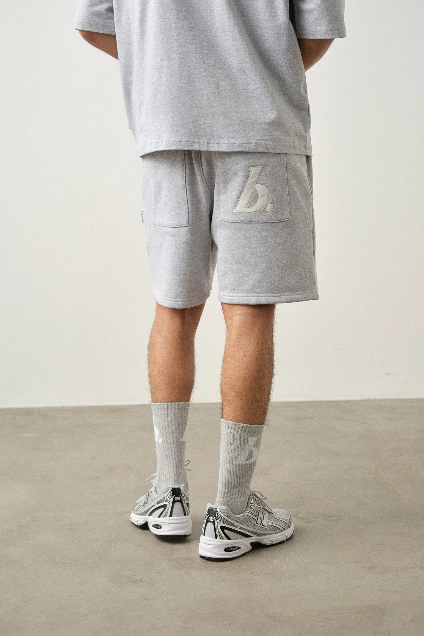 bound Stamp Shorts - Grey Marl